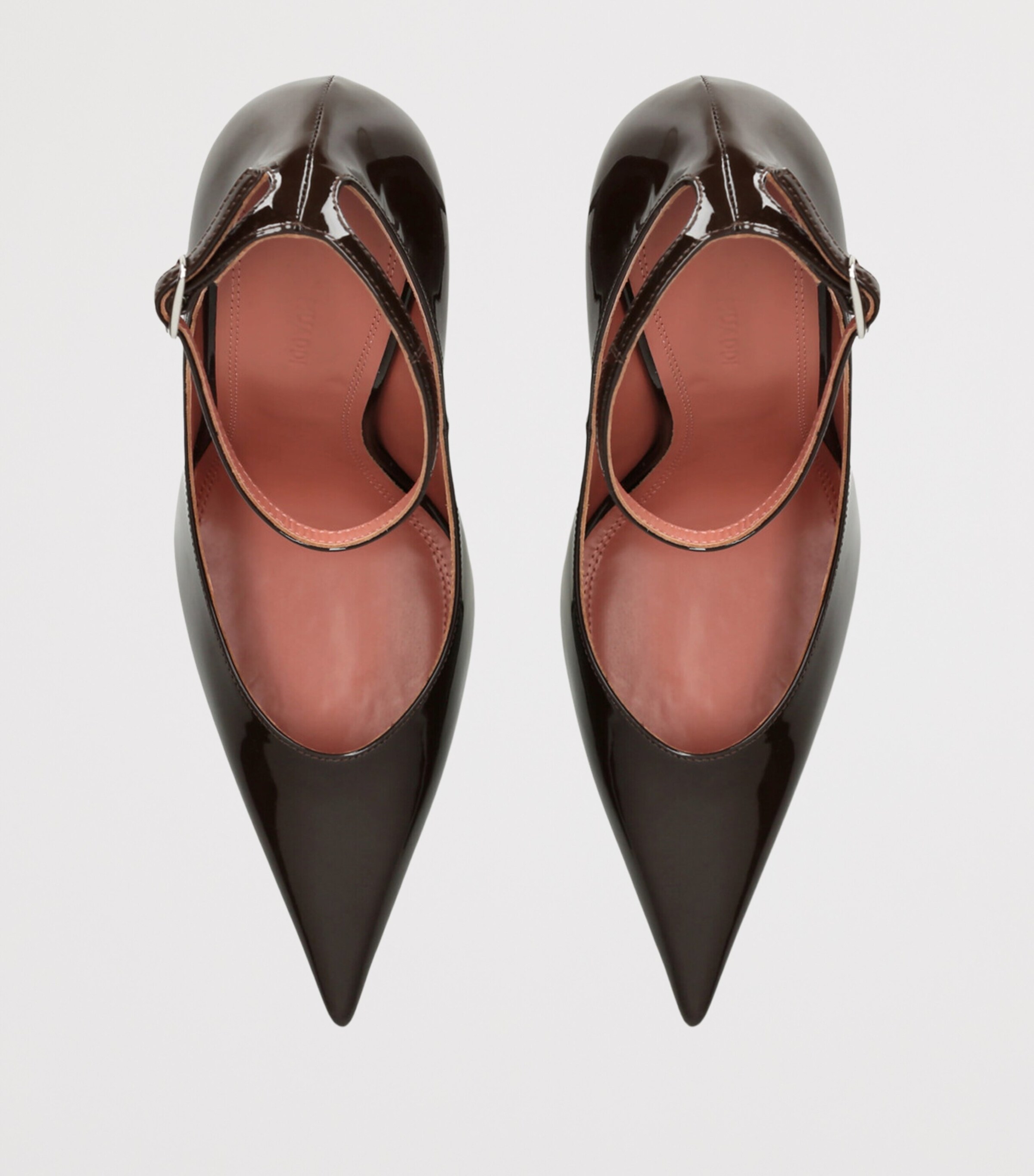 Patent Leather Anok Pumps 105 DARK BROWN Image 4