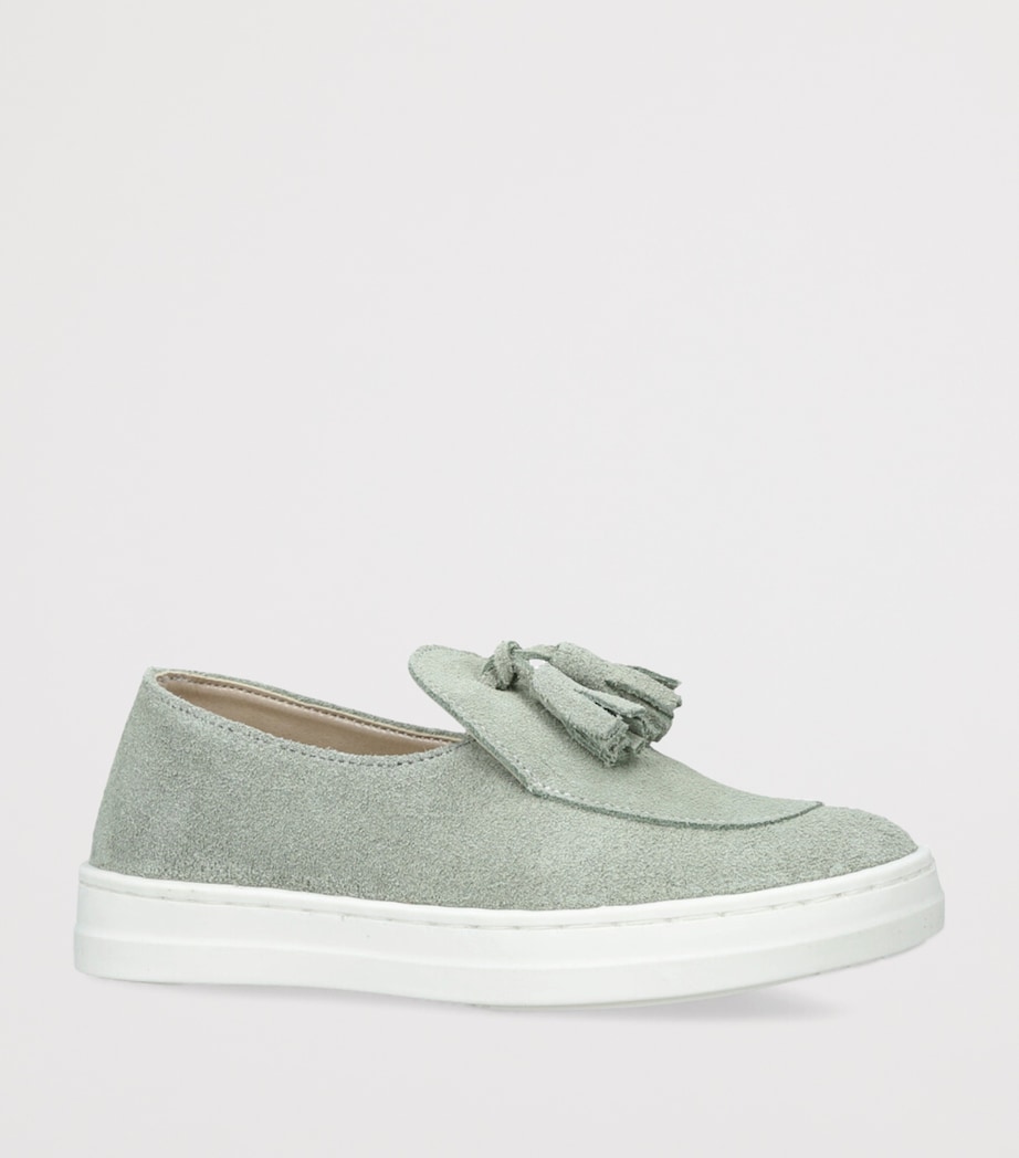 BabyWalker Suede Tassel Loafers Pale Green Image 3