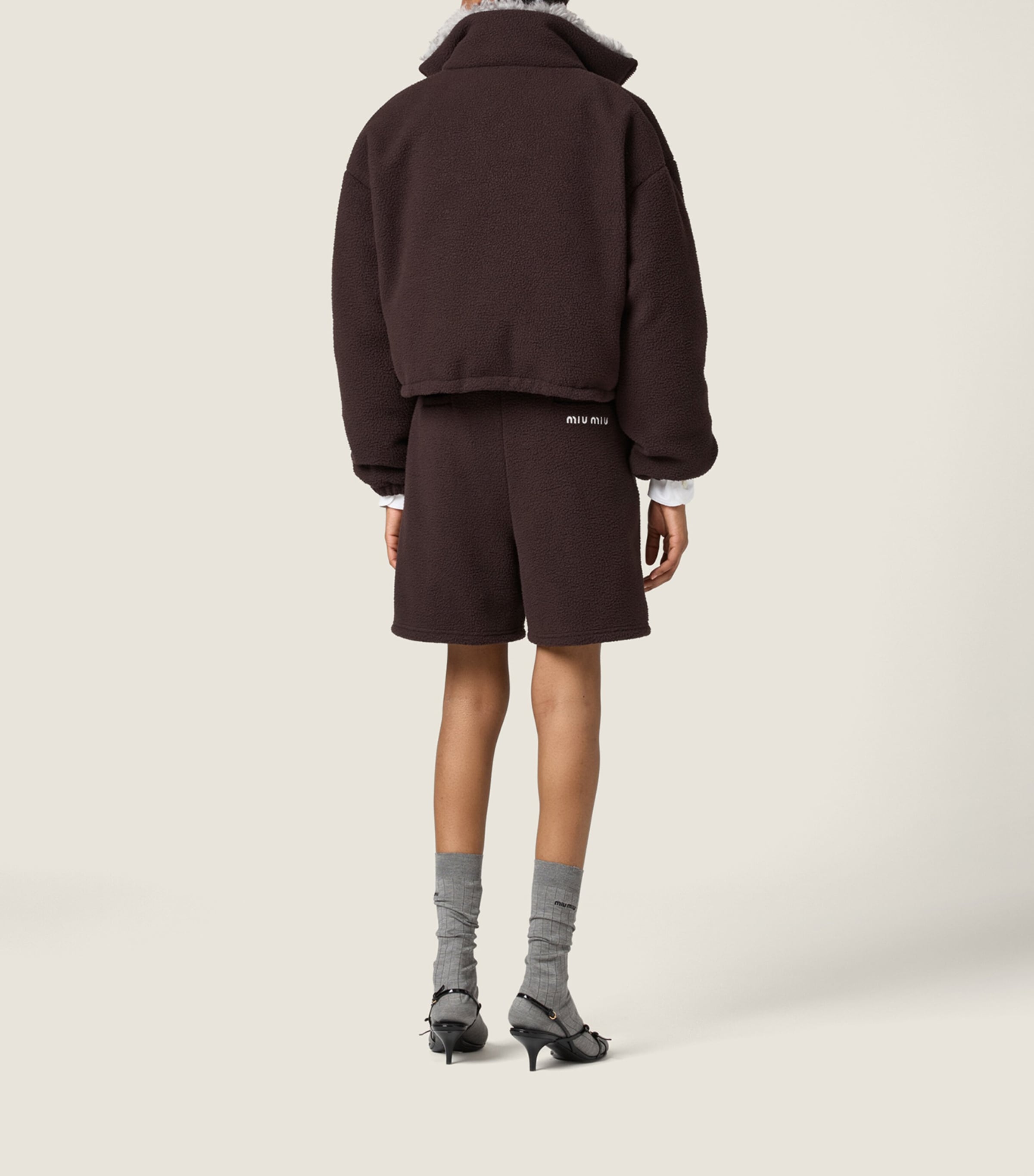 Fleece Cropped Jacket F0192 Image 3