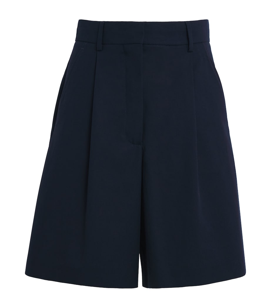 Cotton Gabardine Bermuda Shorts NAVY Image 1