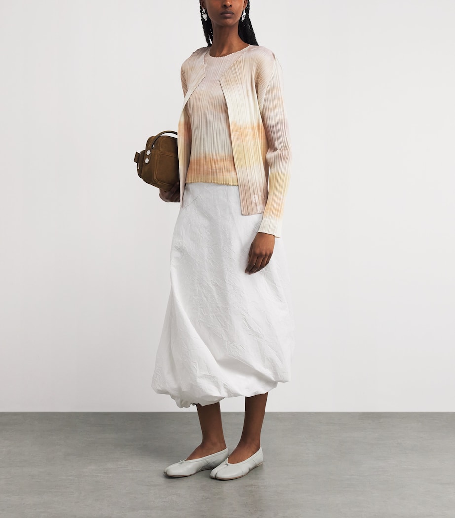 Pleats Please Issey Miyake Womens Sea Bubble Top Greige Image 2