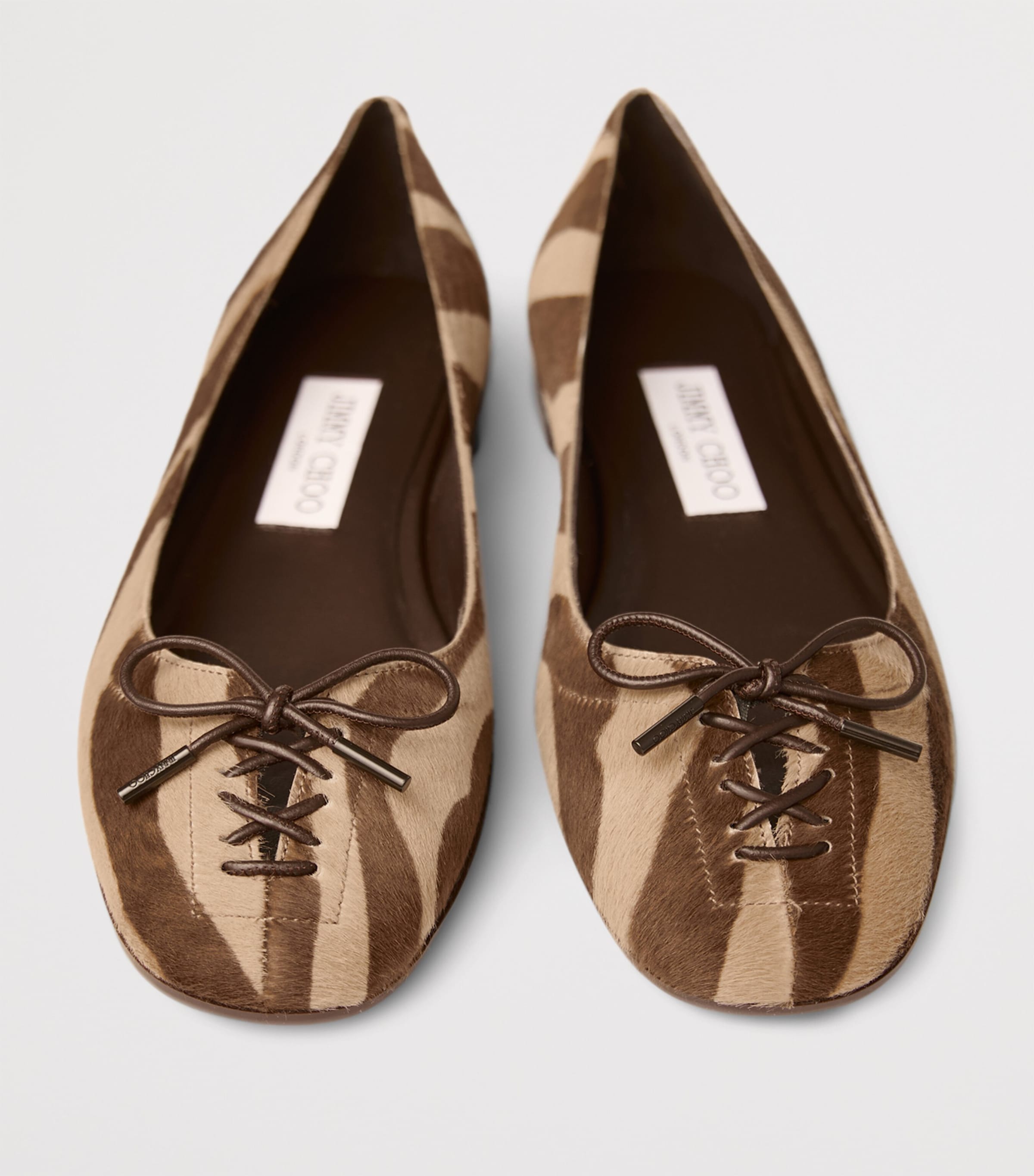 Scarlett Suede Zebra Print Ballet Flats CHOCOLATE MIX Image 3