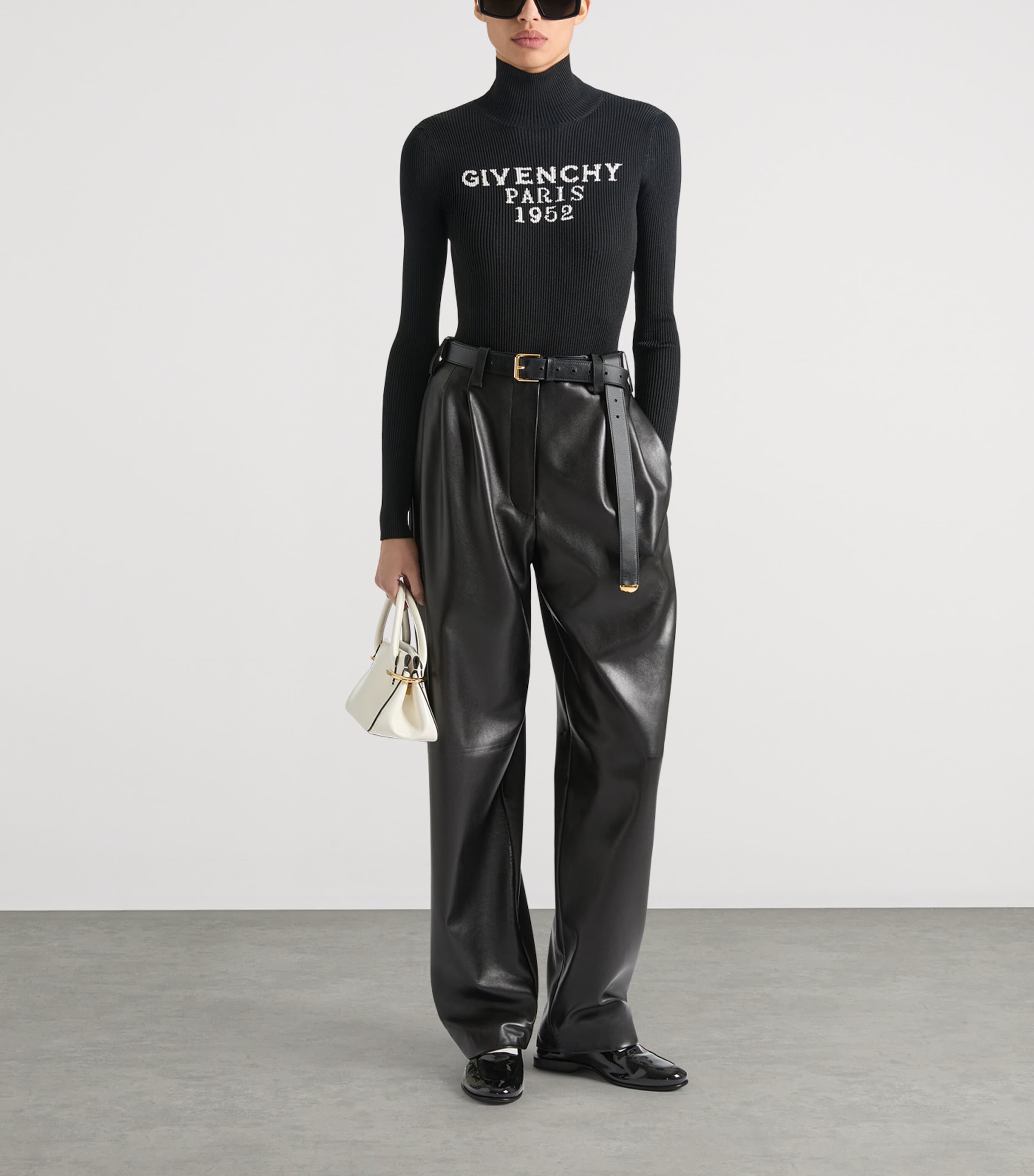 Givenchy Black Leather Trousers | Harrods UK