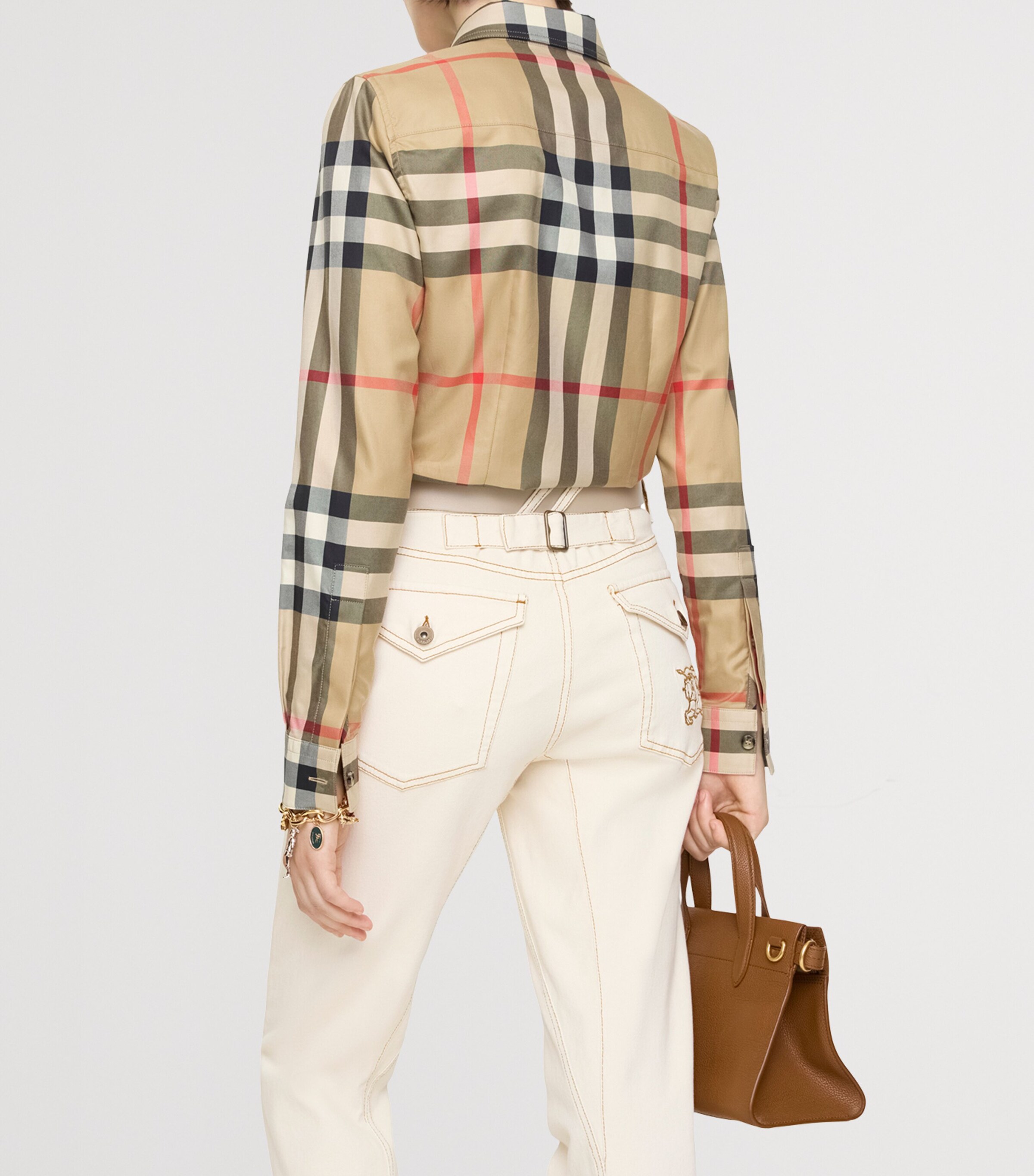 Cotton Check Shirt ARCHIVE BEIGE IP CHK Image 3