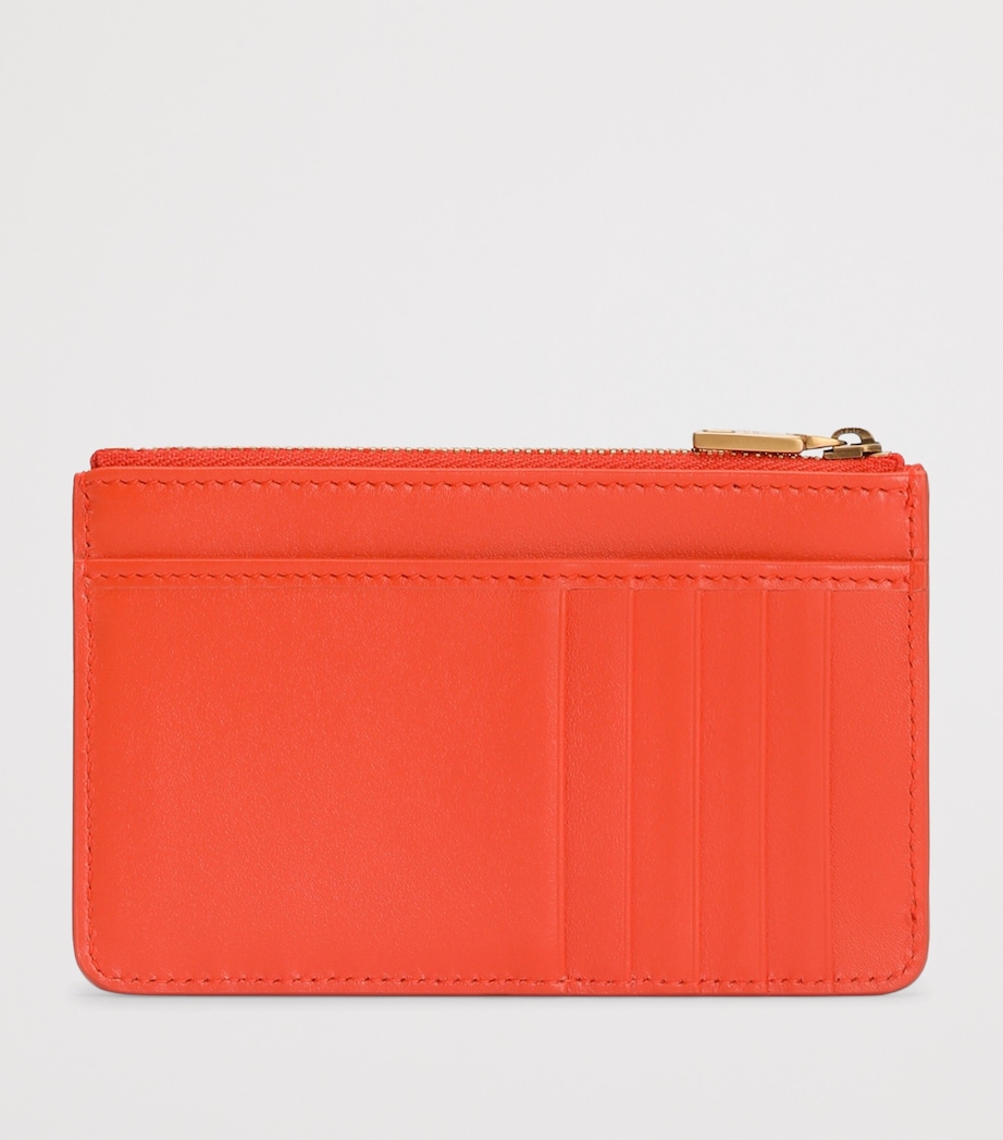 Dolce&Gabbana Leather Zip Card Holder Orange Image 3