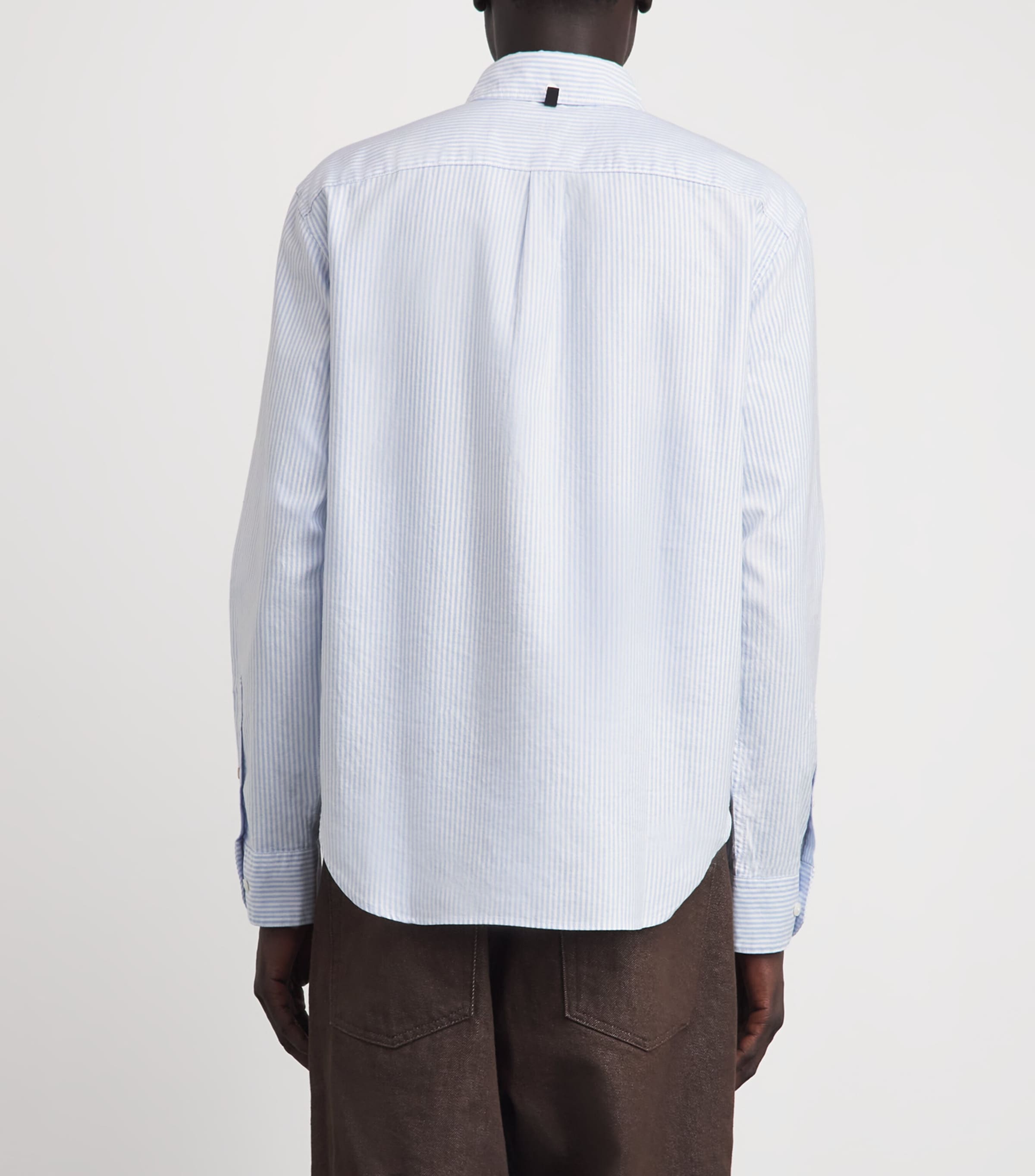 Rag & Bone Mens Cotton Stripe Shirt White Image 5