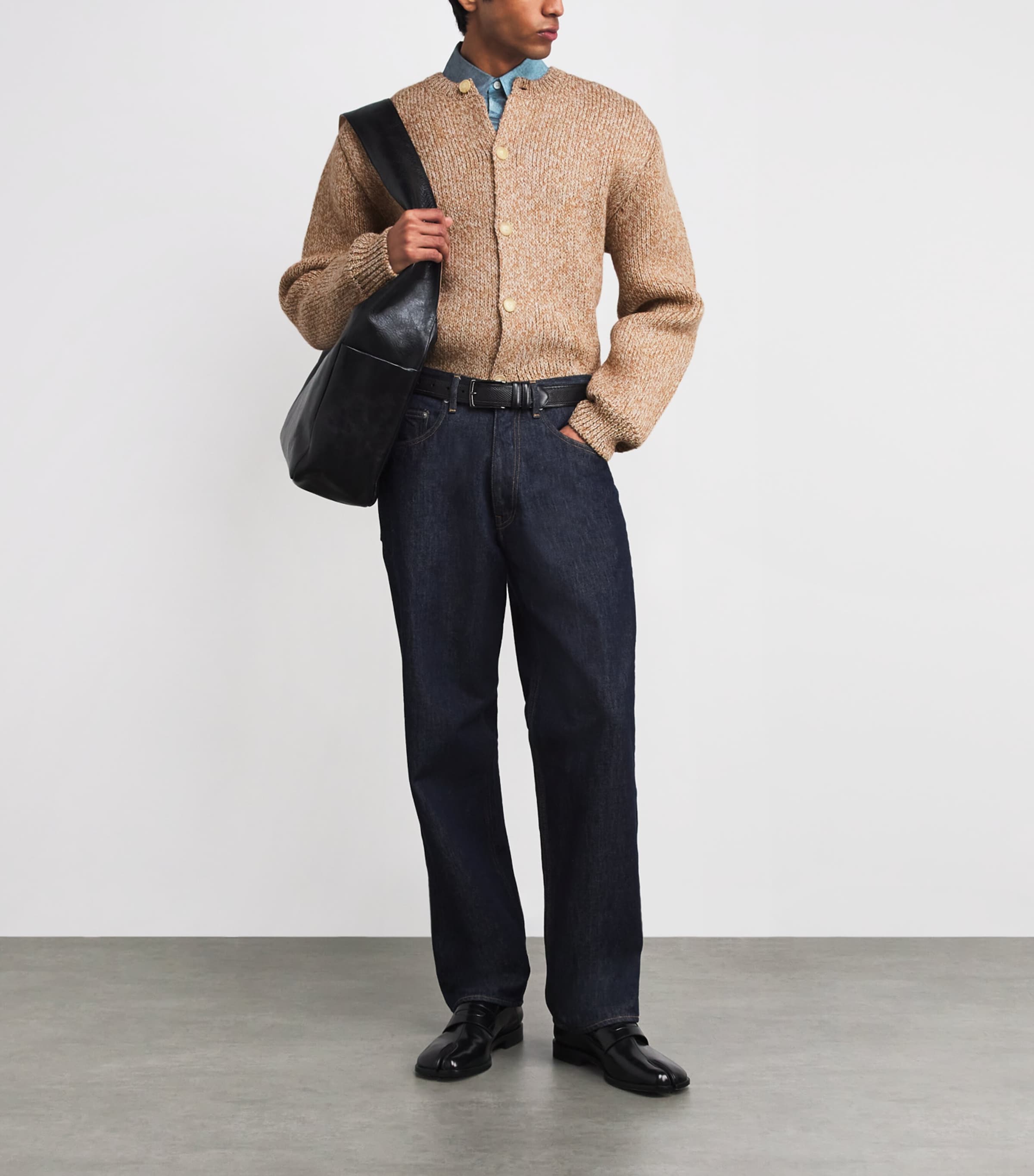 Wool-Alpaca Double-Faced Cardigan BEIGE Image 2