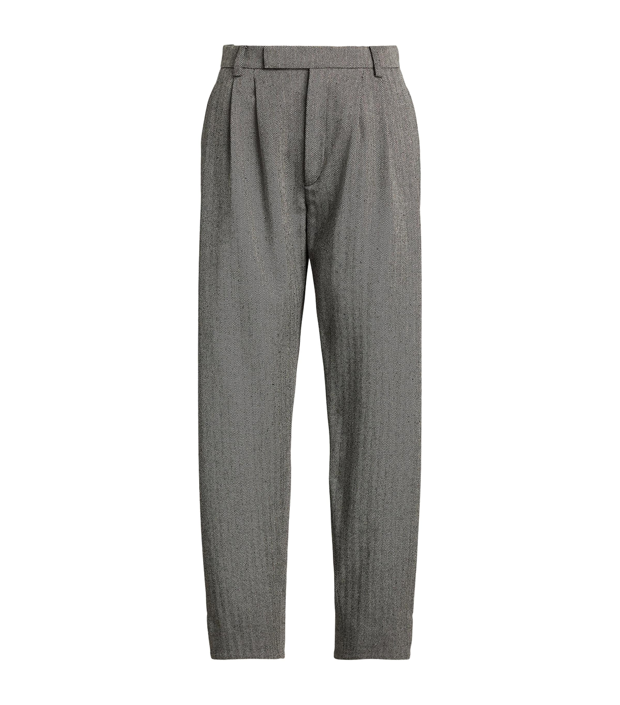 Ralph Lauren Wool-blend Trousers In Black
