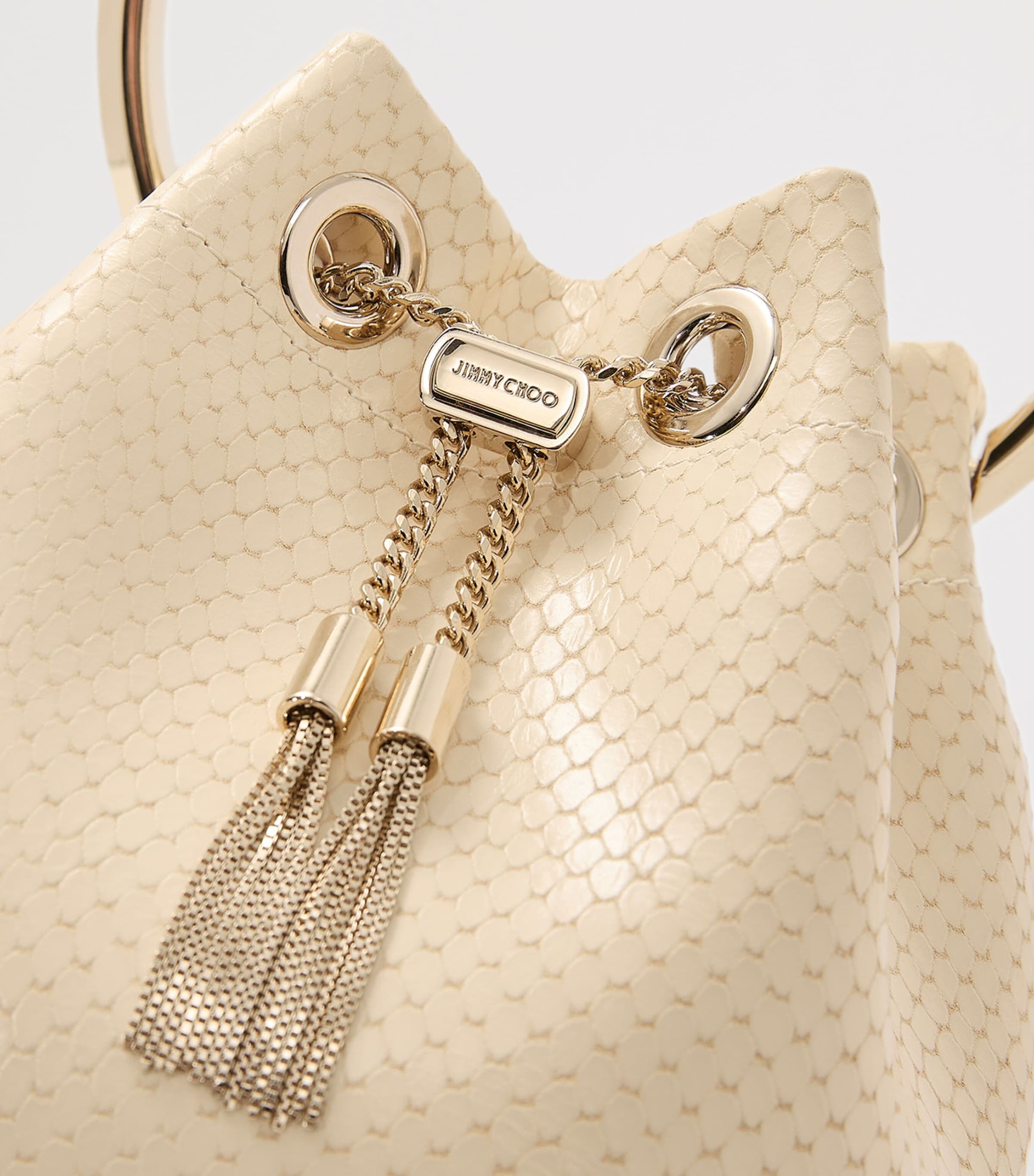 Leather Bon Bon Top-Handle Bag BUTTERMILK/LIGHT GOL Image 3