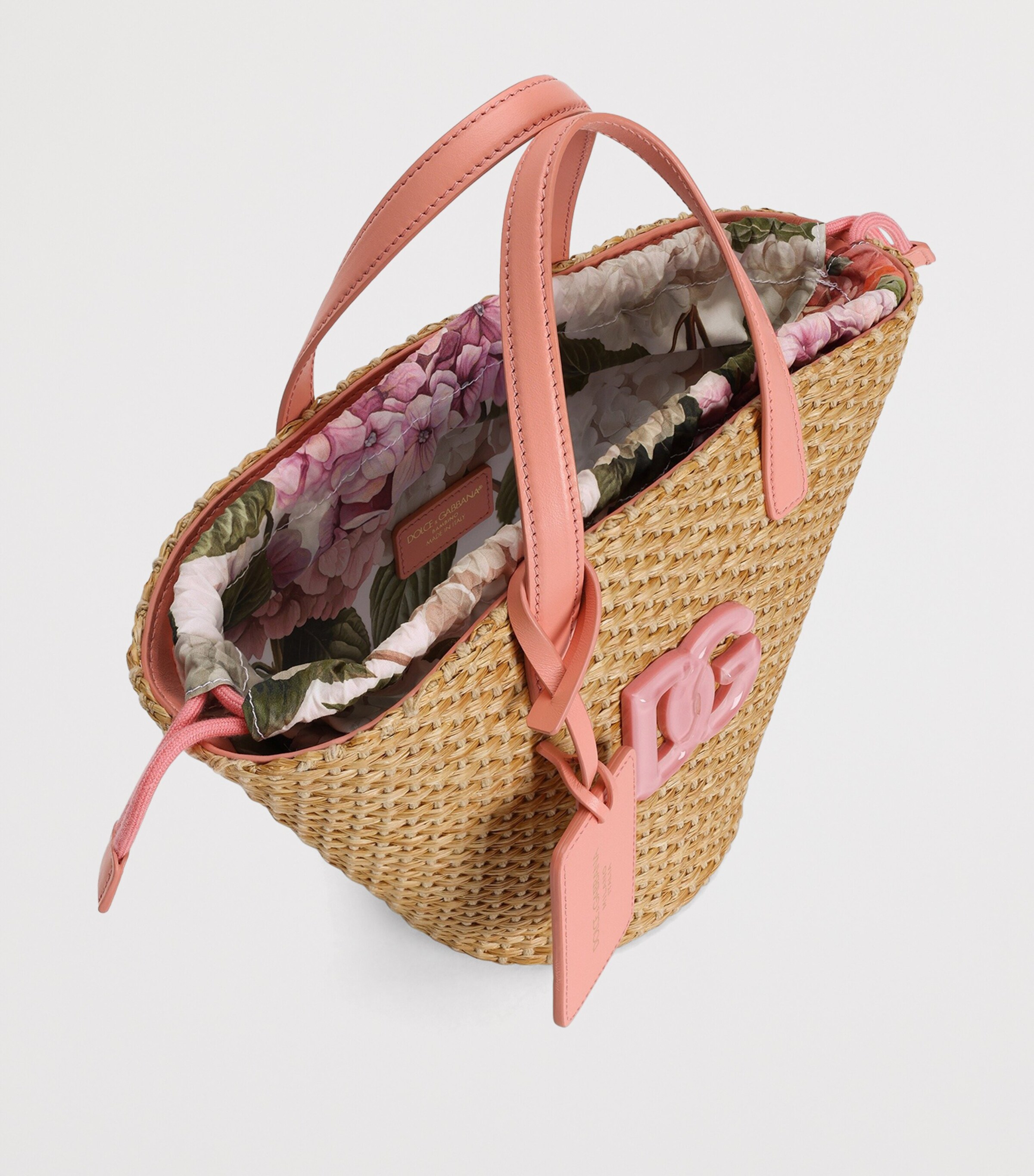 Dolce&Gabbana Kids Straw Logo Tote Bag Orte Image 2