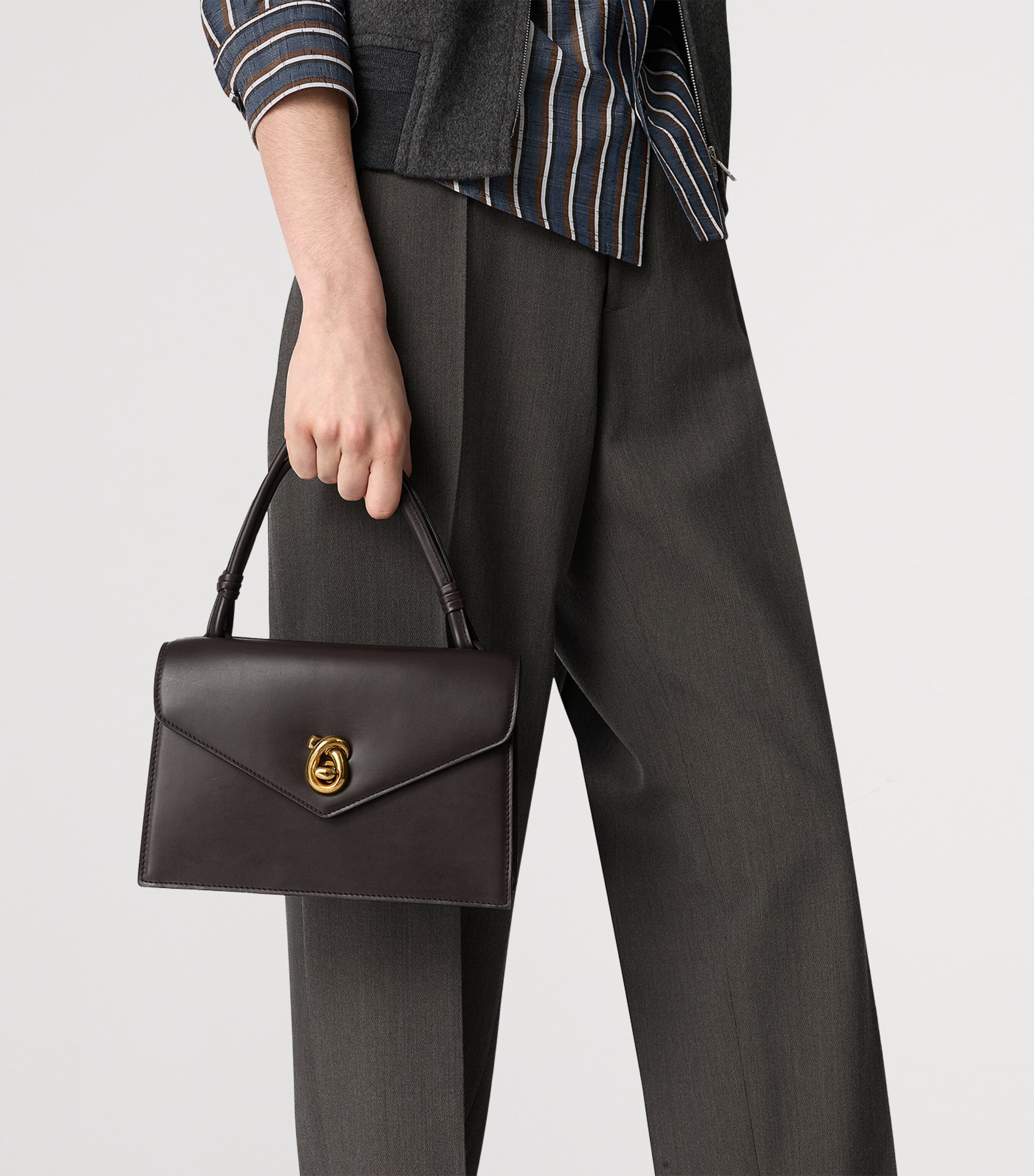 Leather Nodo Piano Top-Handle Bag 2190 Image 5