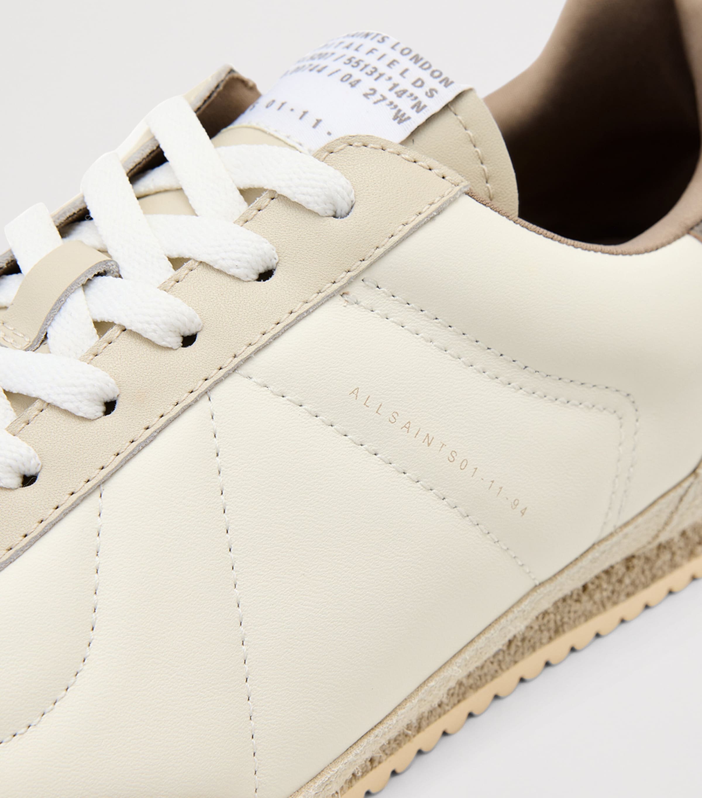 Leather Harri Low-Top Sneakers CHALK WHITE Image 5