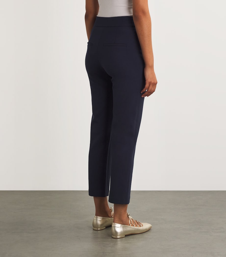 Woven Cropped Renzo Trousers NAVY/GOLD Image 4