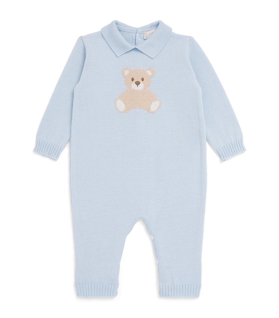 Bimbalo Wool Teddy Bear All-In-One (1-18 Months) Pale Blue Image 1