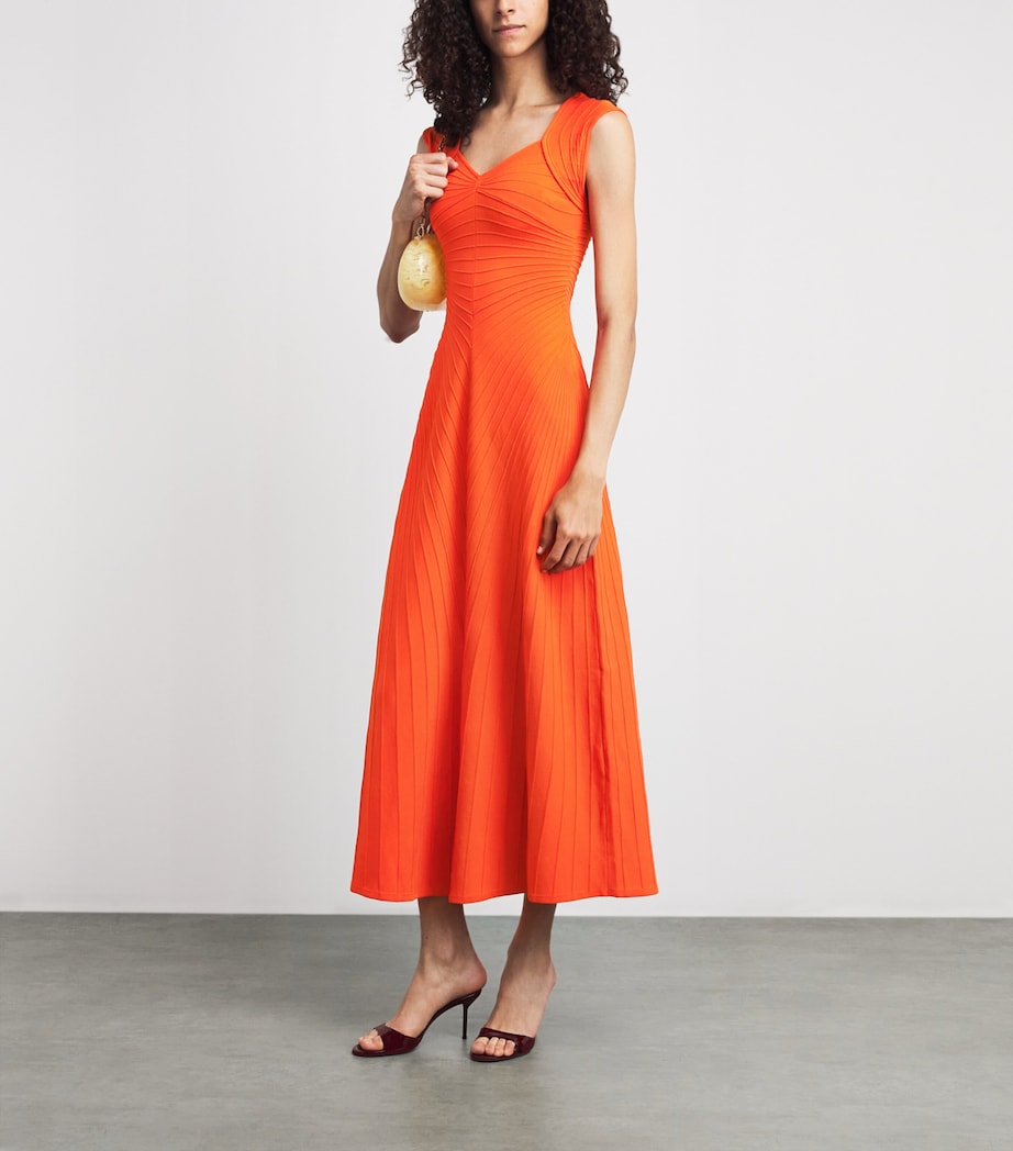 Cult Gaia Womens Knitted Maia Maxi Dress Tangelo Image 2
