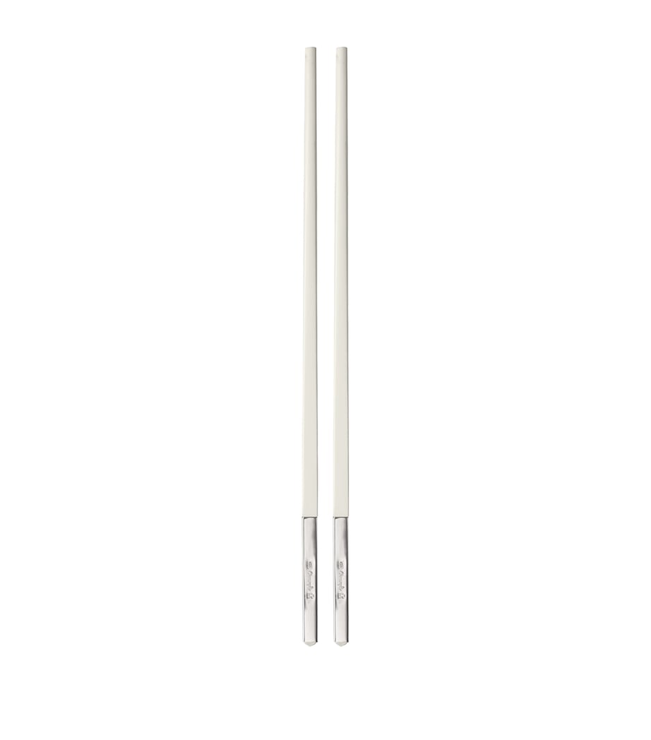 Silver-Plated Uni Chinese Chopsticks WHITE Image 1