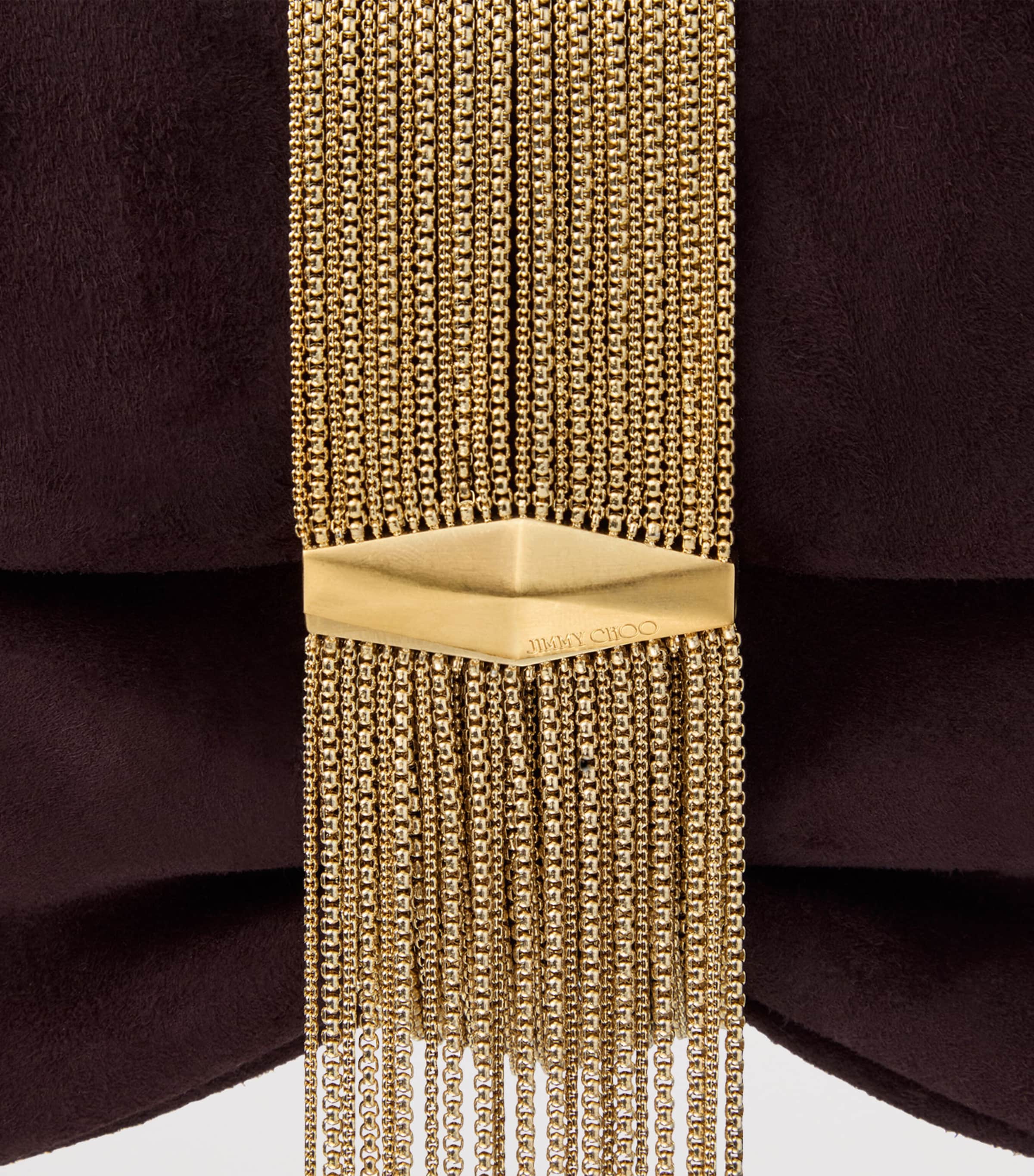 Zandra Suede Embellished Shoulder Bag DEEP MERLOT/GOLD Image 3