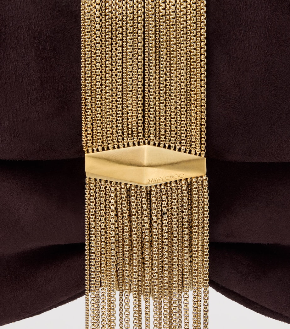 Zandra Suede Embellished Shoulder Bag DEEP MERLOT/GOLD Image 3