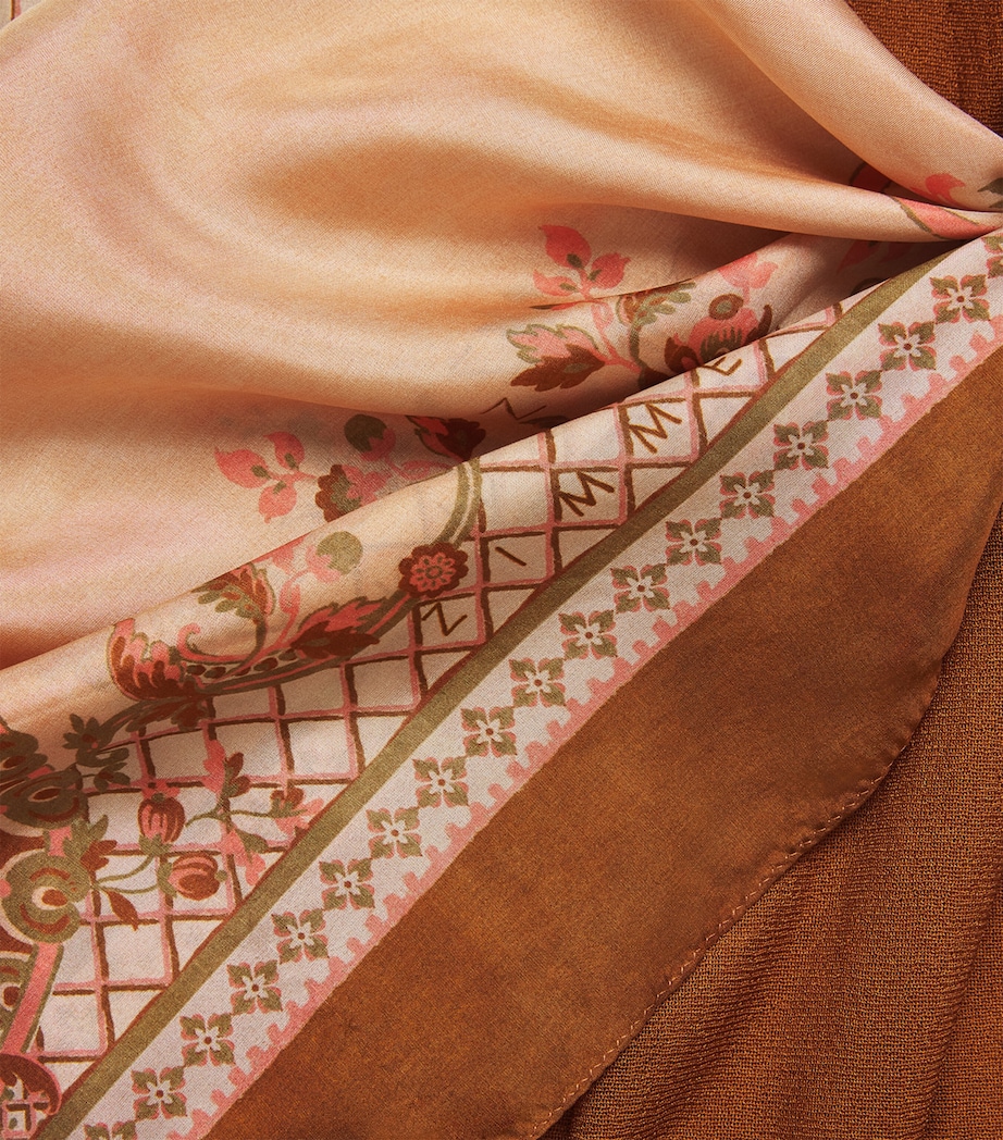 Zimmermann Scarf-Detail Maxi Dress Tan/print Image 6