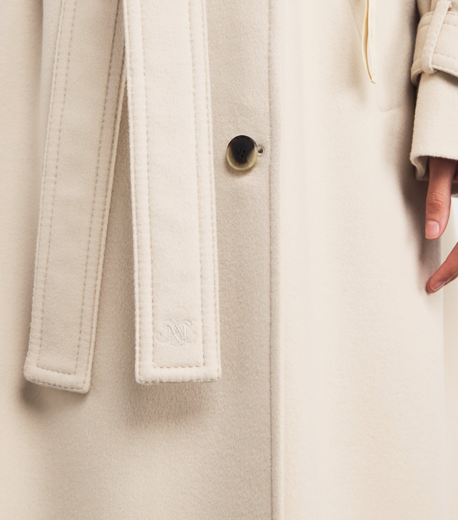 Virgin Wool Double-Breasted Coat CREAM Image 6