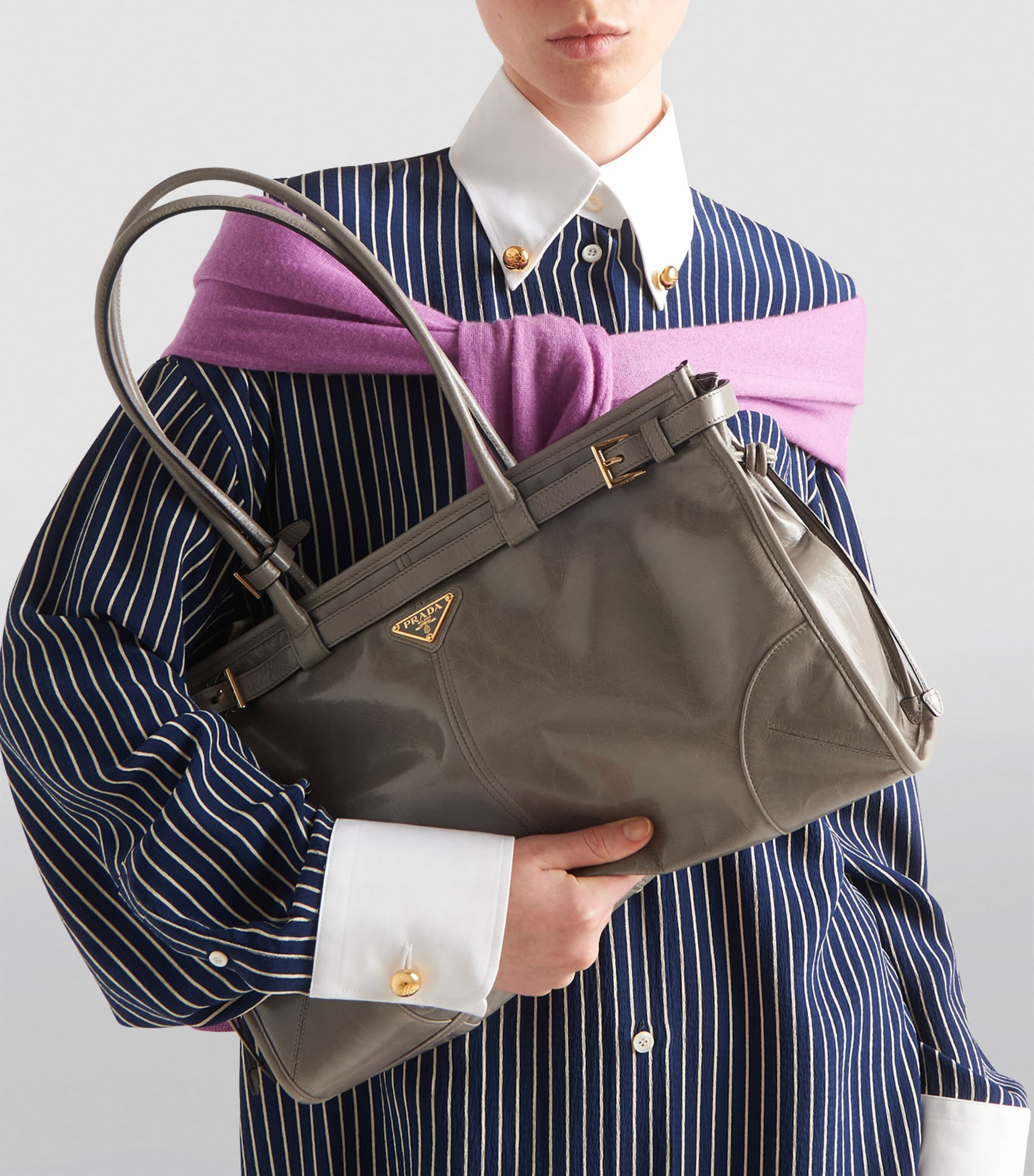 Large Leather Top-Handle Bag F03SF Image 6