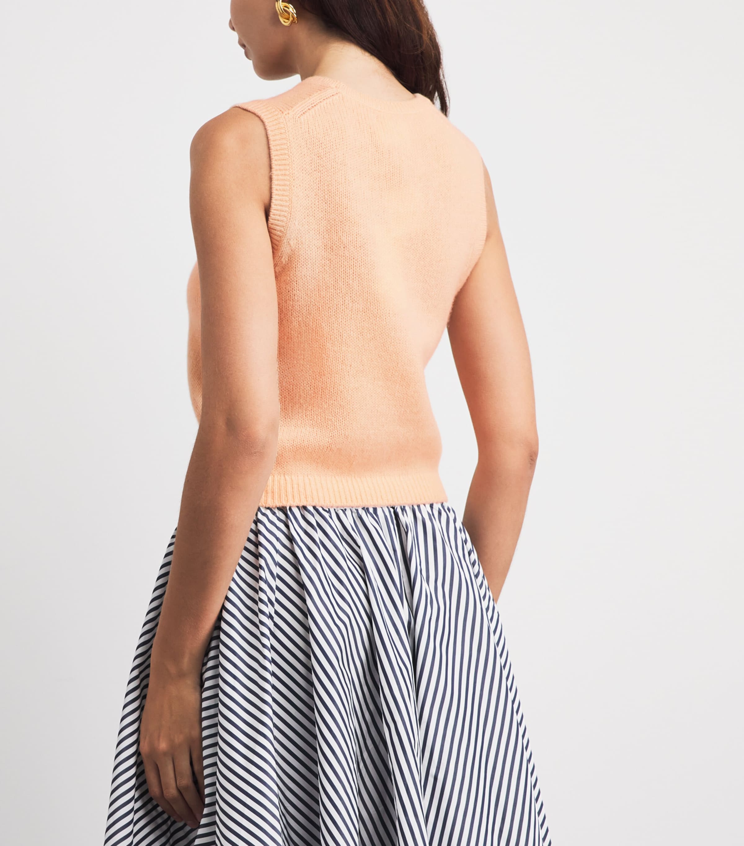 DÔEN Womens Cashmere Louden Top Light Peach Sorbet Image 5