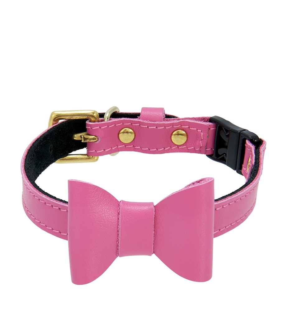 Cheshire & Wain Medium Leather Wonderland Cat Collar Pink Image 2