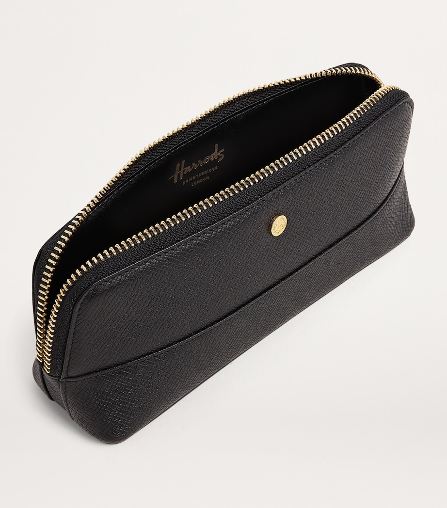 Harrods Leather Pencil Case Black Image 3
