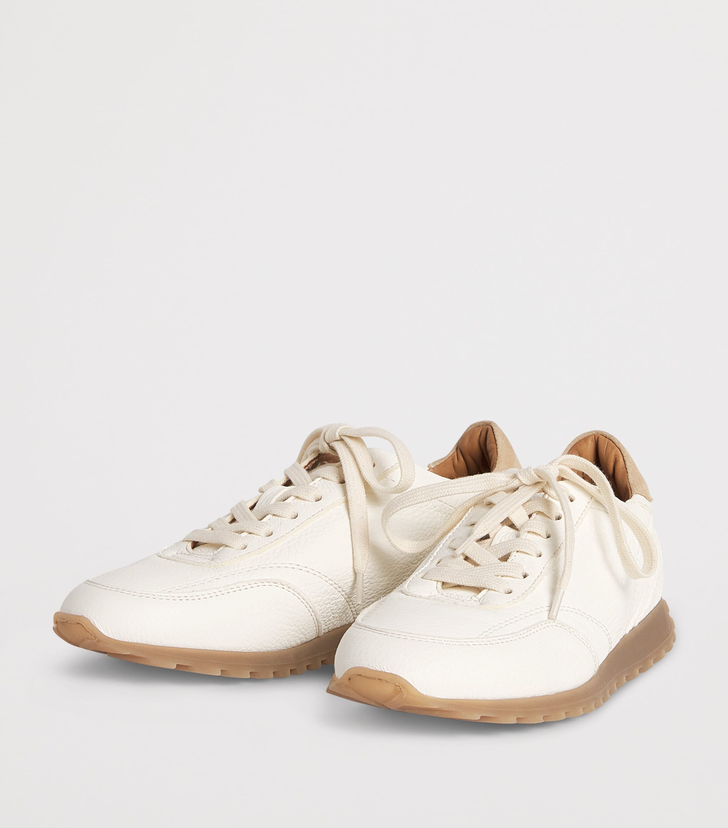 Eleventy Leather Sneakers Sabbia Image 2