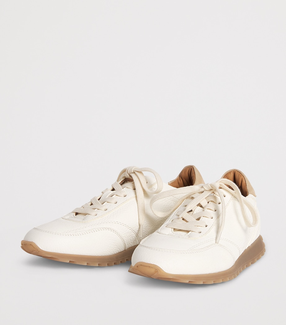 Eleventy Leather Sneakers Sabbia Image 2