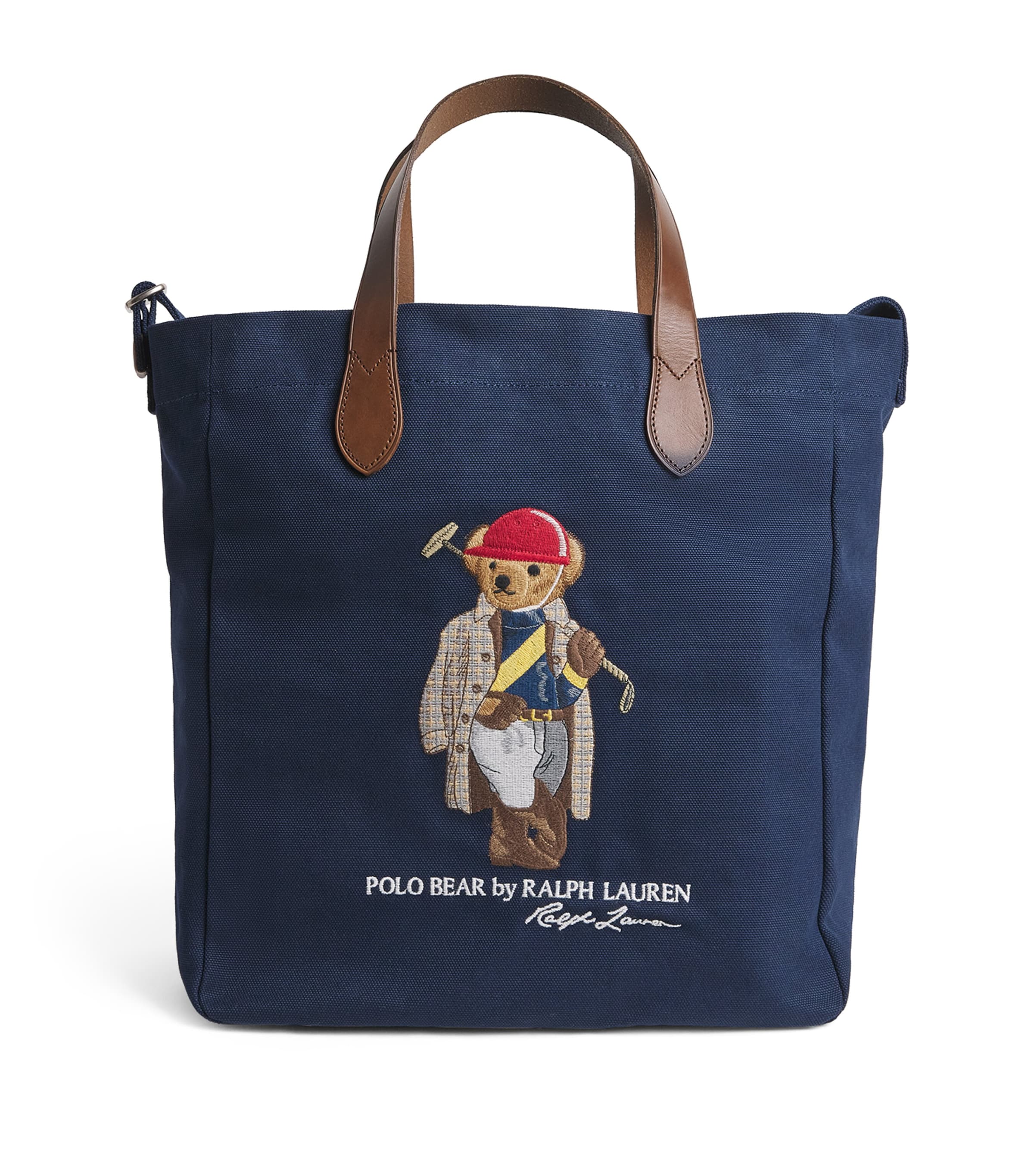 Canvas Polo Bear Tote Bag NEWPORT NAVY Image 1