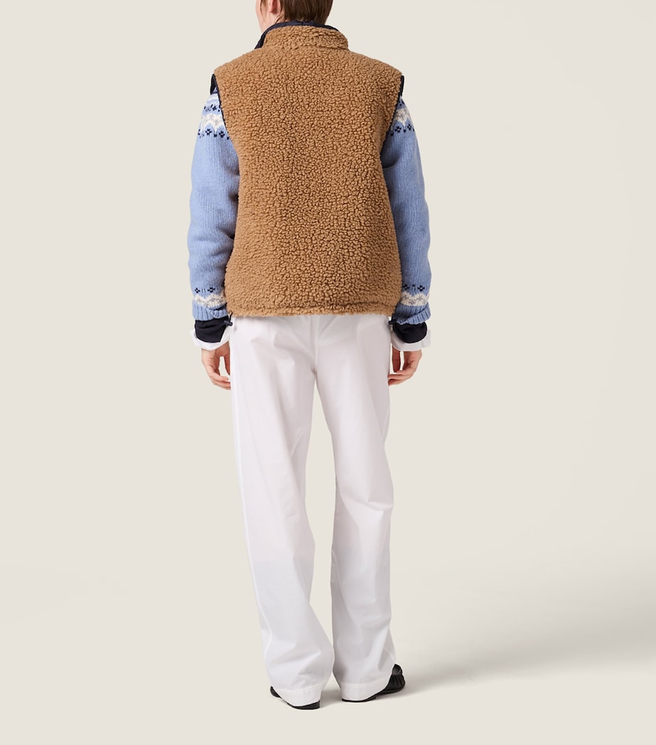 Miu Miu Womens Down-Filled Teddy Gilet Image 3