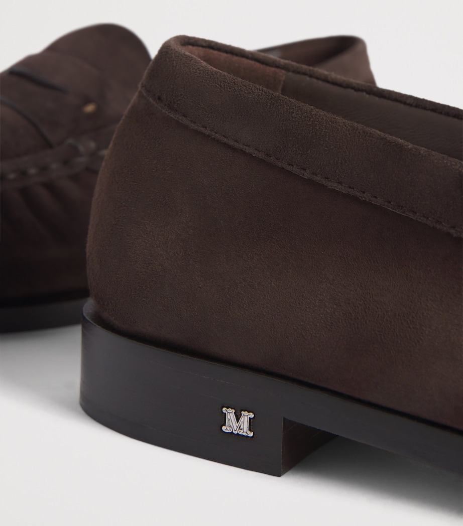 Max Mara Suede Loafers Dark Brown Image 7