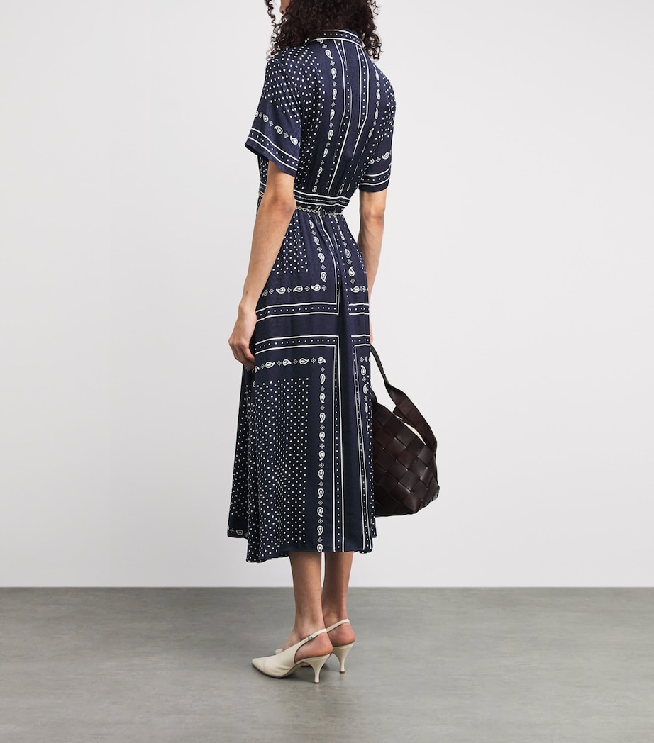 Printed Midi Dress NAVY POLKA DOT Image 4