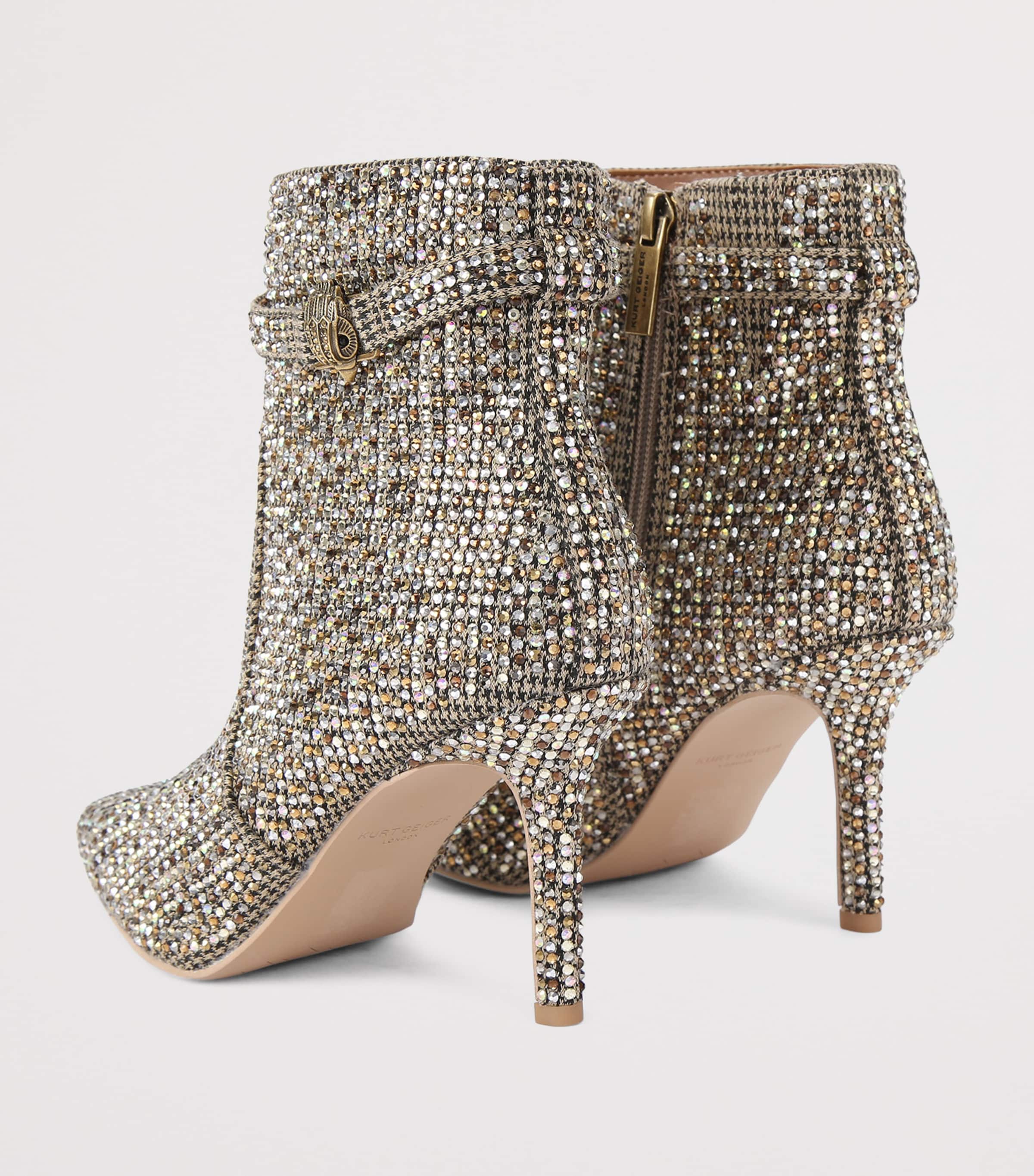 Rhinestone Kensington Ankle Boots BEIGE COMB Image 2