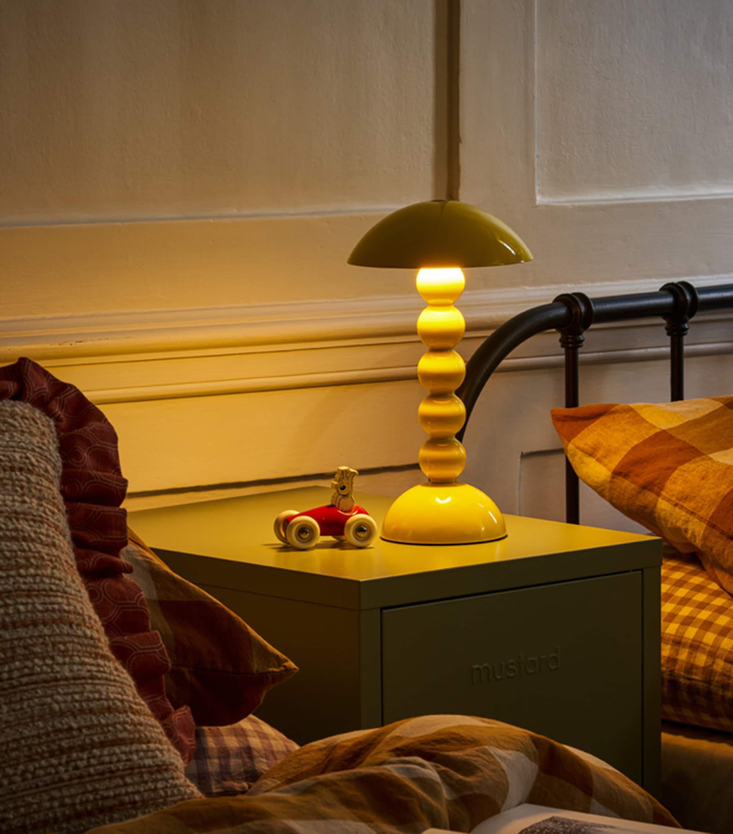 Addison Ross Bobbin Rechargeable LED Lamp (30cm) Yellow Image 3