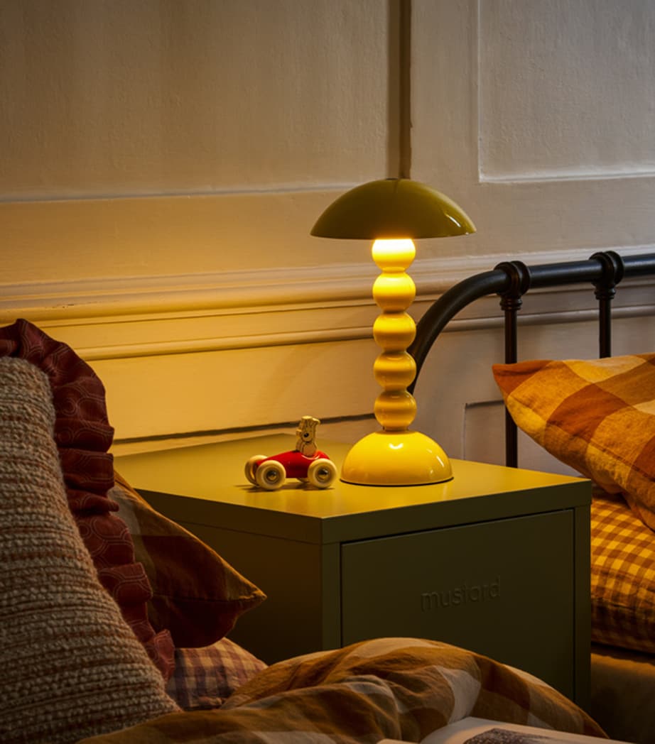 Addison Ross Bobbin Rechargeable LED Lamp (30cm) Yellow Image 3