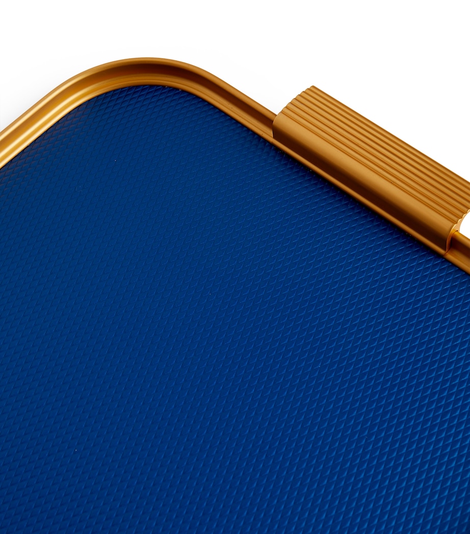 Ribbed Metal Tray (46cm x 30cm) ROYAL BLUE Image 2