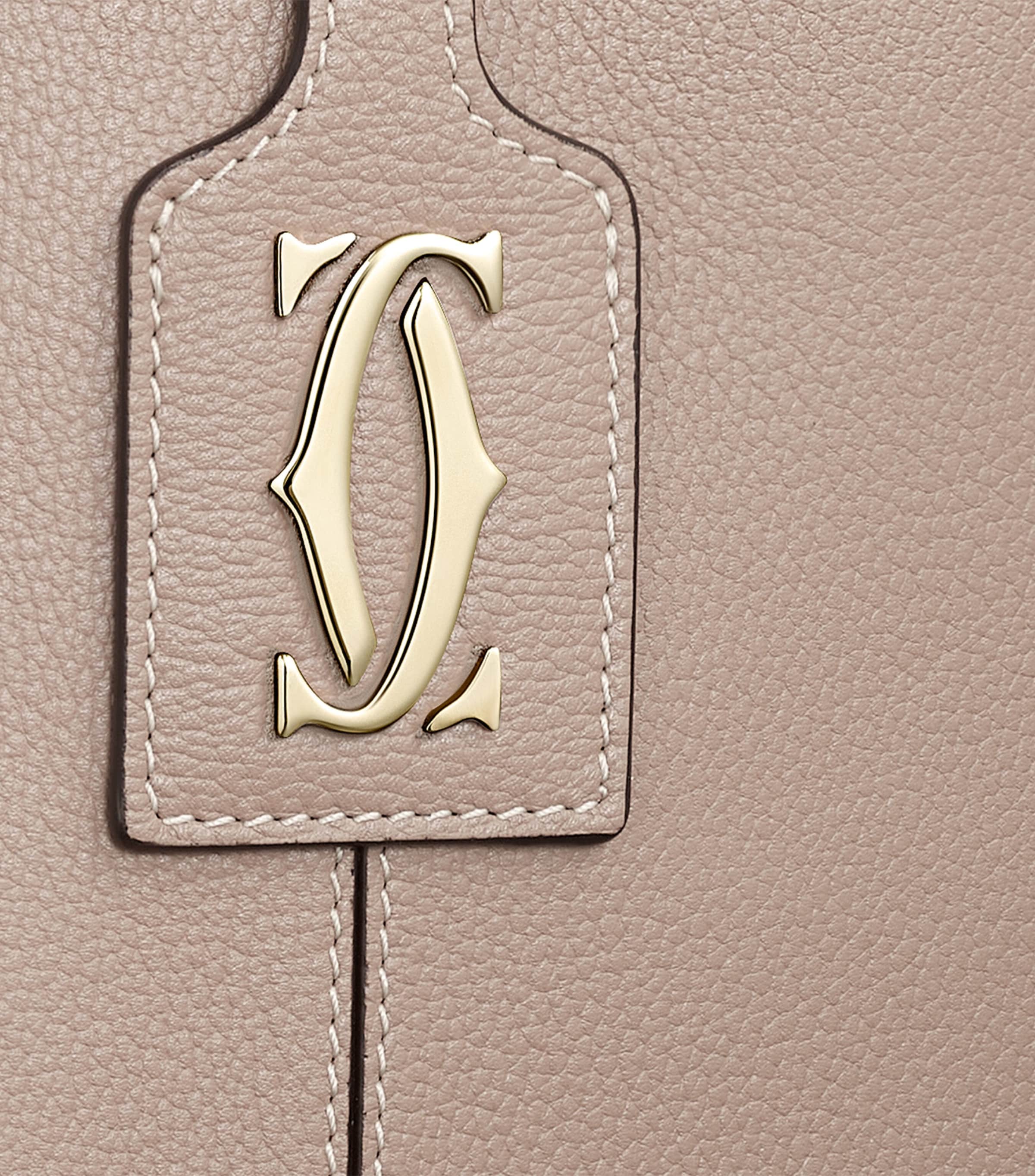 Leather C de Cartier Tote Bag BEIGE Image 5