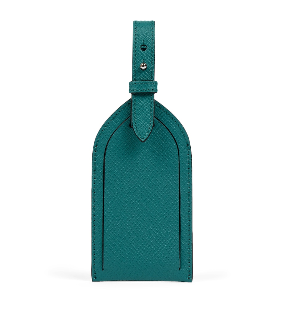 Panama Leather Luggage Tag PETROL Image 1