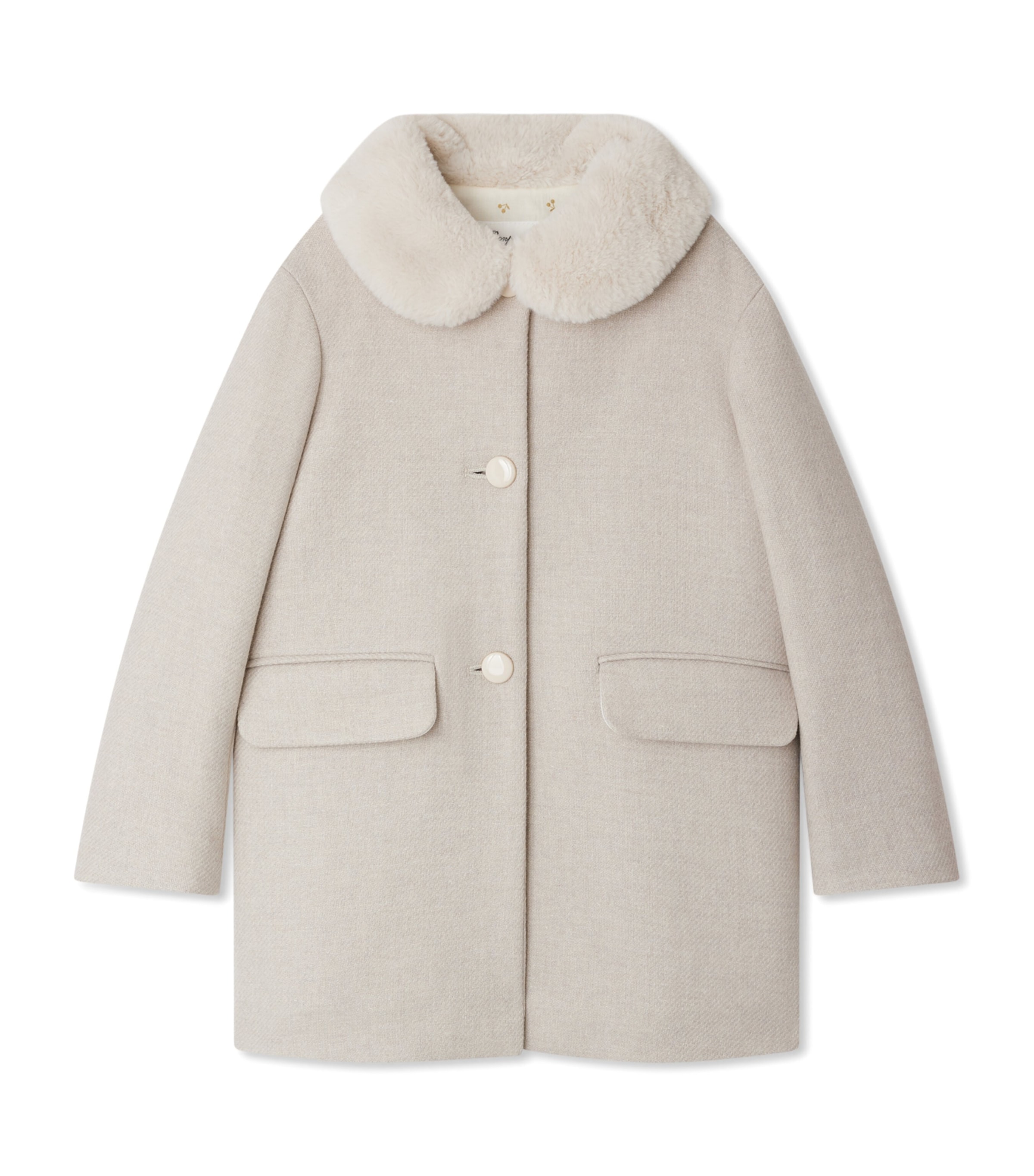 Bonpoint Wool-blend Collared Coat In Gray