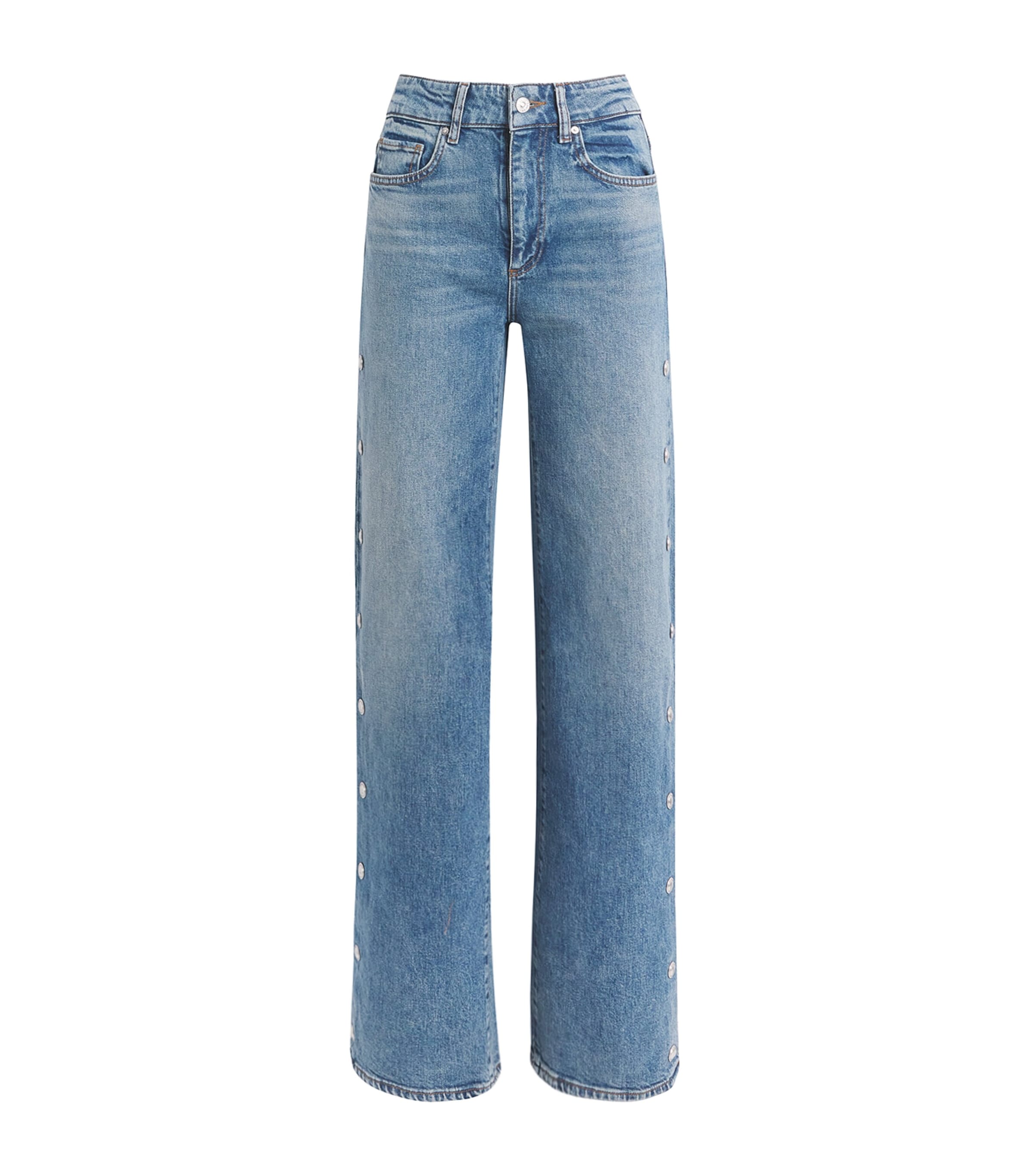 PAIGE Womens Sasha Side Snap Jeans Cruising Image 1