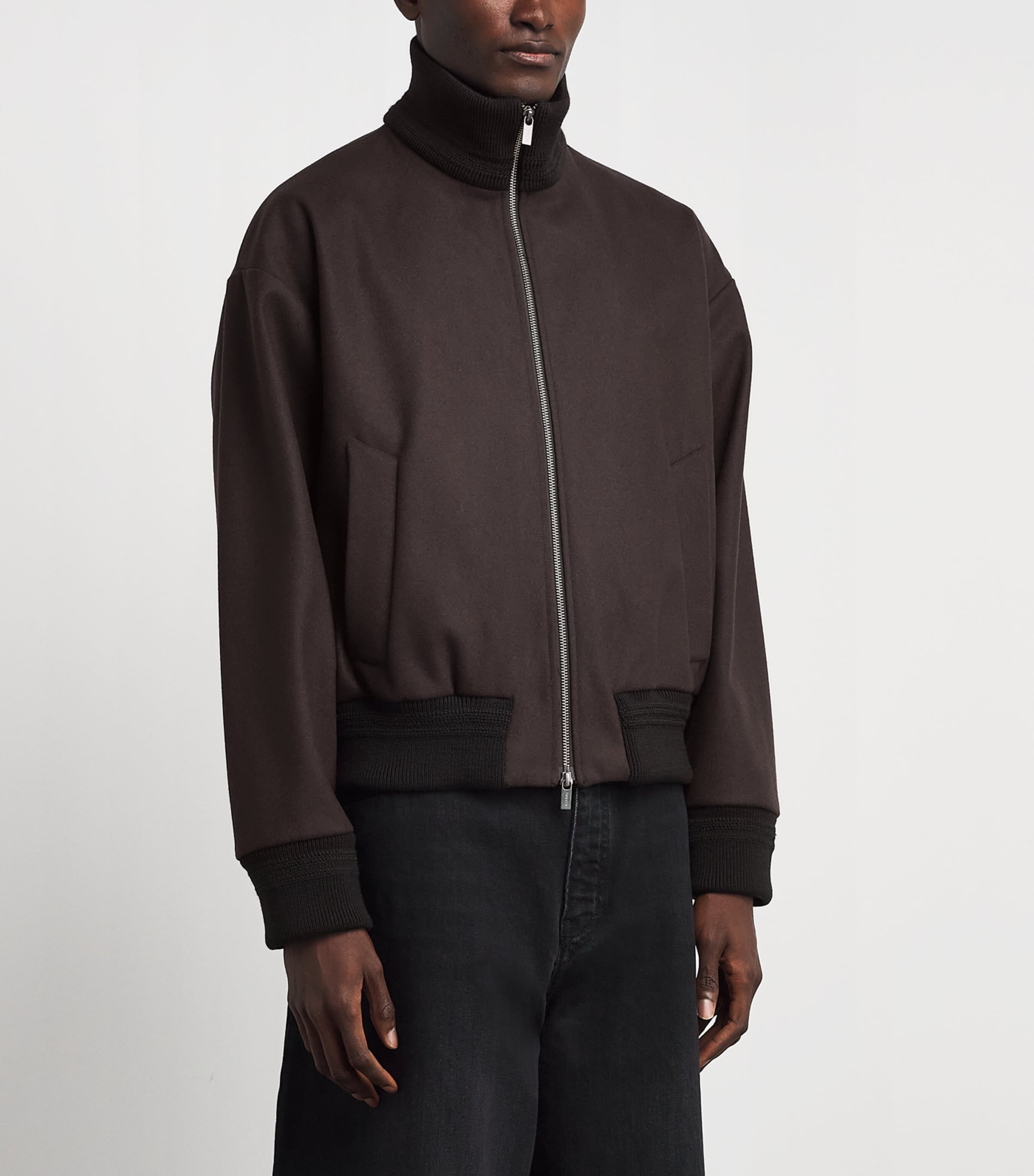 Barena Mens Wool-Blend Bomber Jacket Bruno Image 4