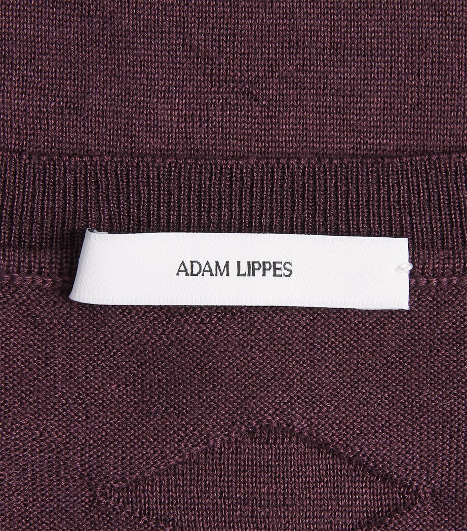 Adam Lippes Womens Cashmere-Silk Ava Sweater Vest Aubergine Image 5