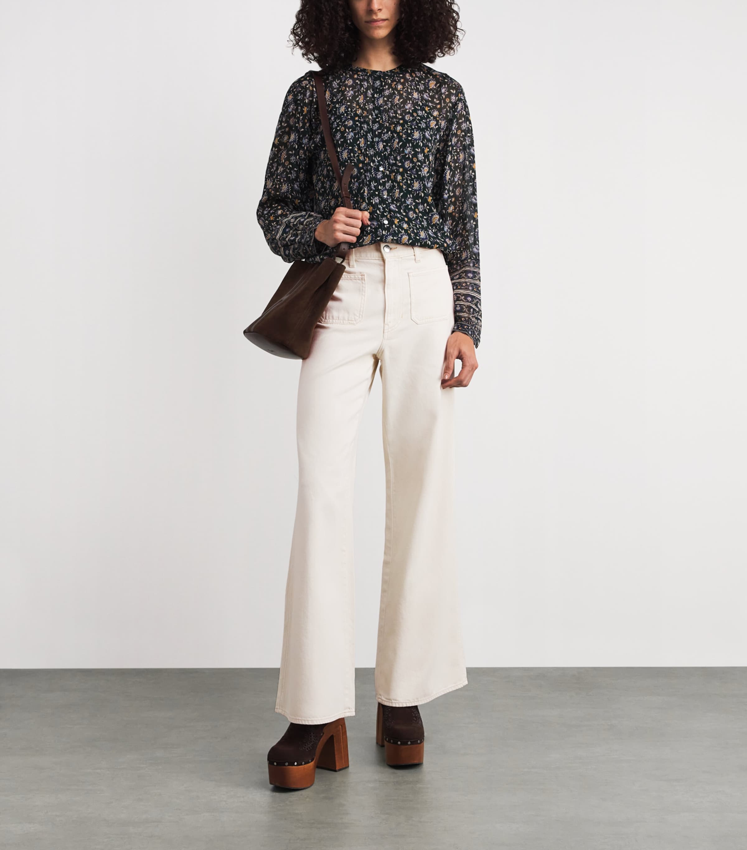 Kasey Wide-Leg Jeans W0007 ECRU MULTI Image 2