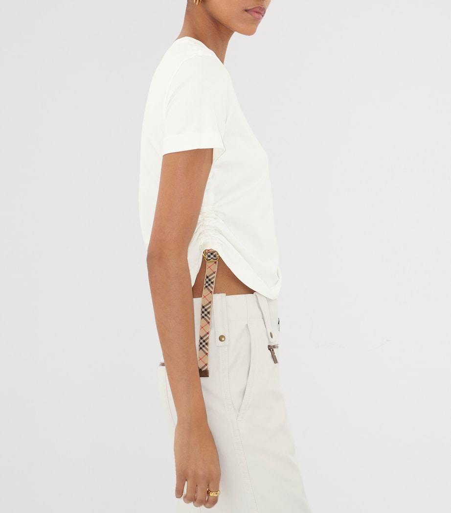 Cotton Gathered EKD T-Shirt CHALK Image 5