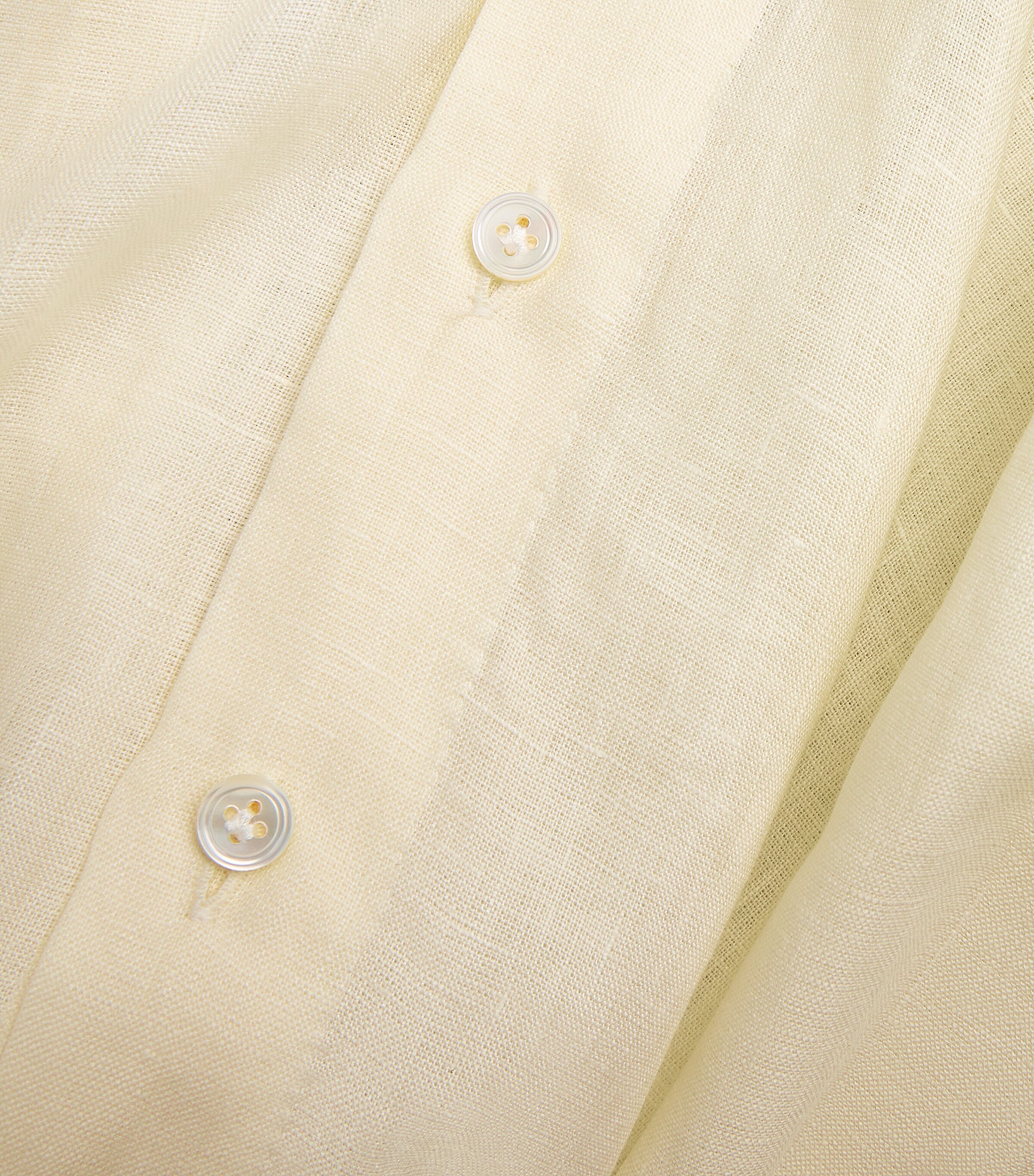 100HANDS Mens Linen Shirt Yellow Image 5