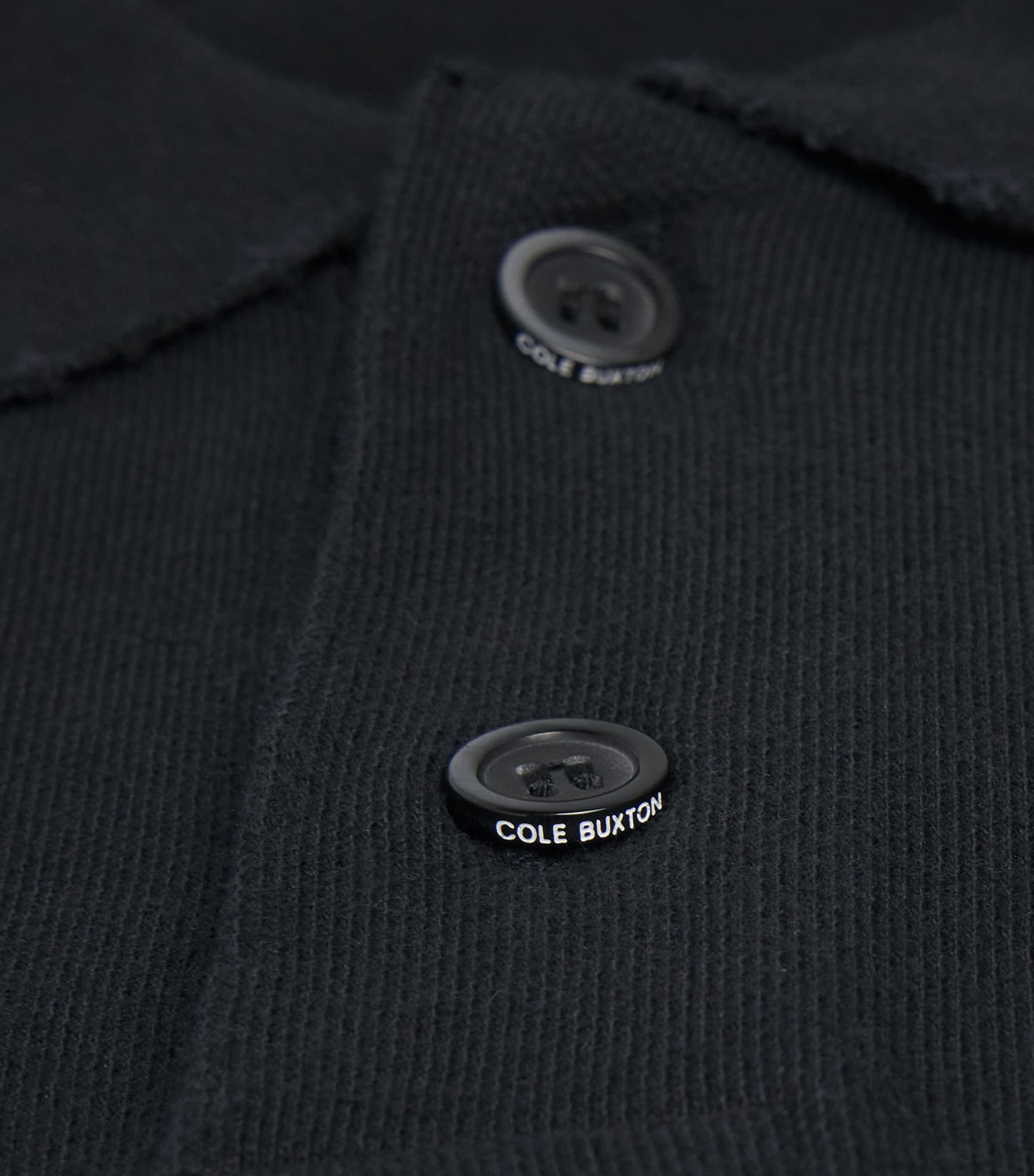 Cole Buxton Mens Cotton Distressed Surf Polo Shirt Vintage Black Image 6