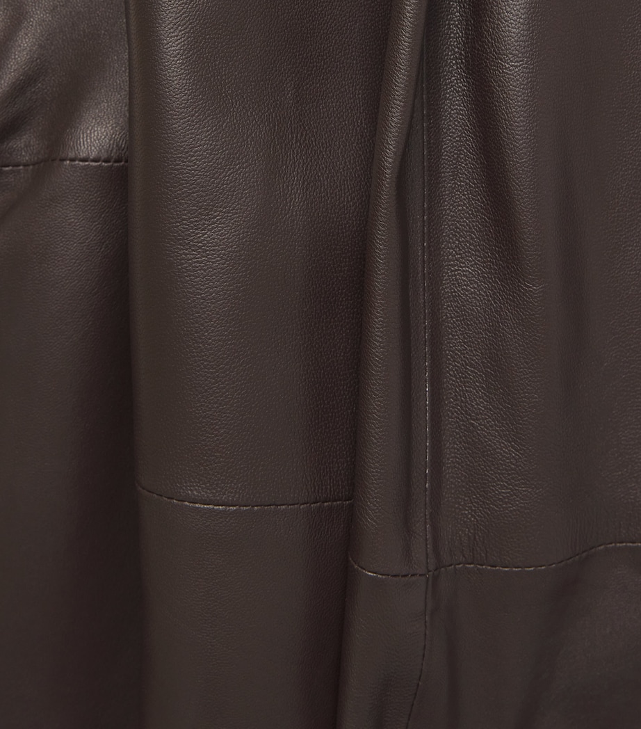 Arma Womens Lambskin Eleni Maxi Skirt Coffee Bean Image 6