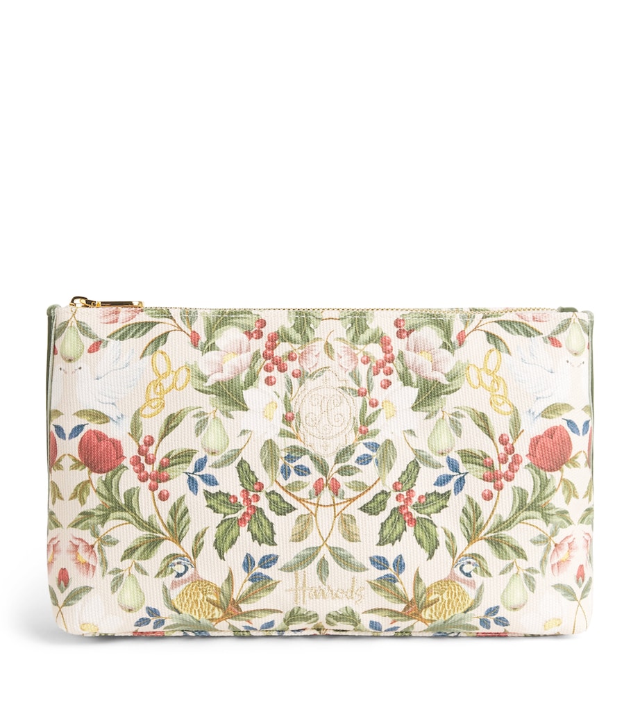 Harrods Medium Cotton Partridge Cosmetics Bag Neutral Image 1